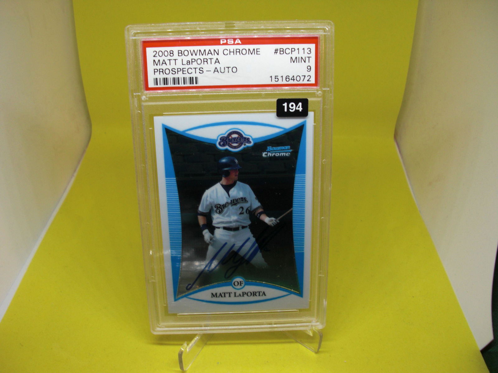 psa graded 20008 matt laporta auto mint 9 (1 of 1)