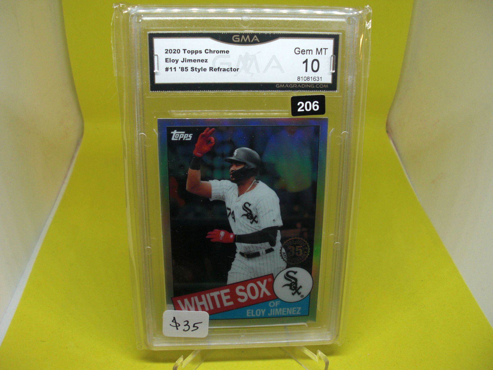 gma graded 2020 eloy jimenez refractor mint 10 (1 of 1)