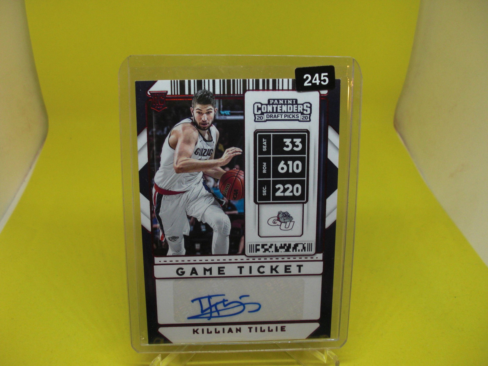killian tillie auto rookie: in top loader