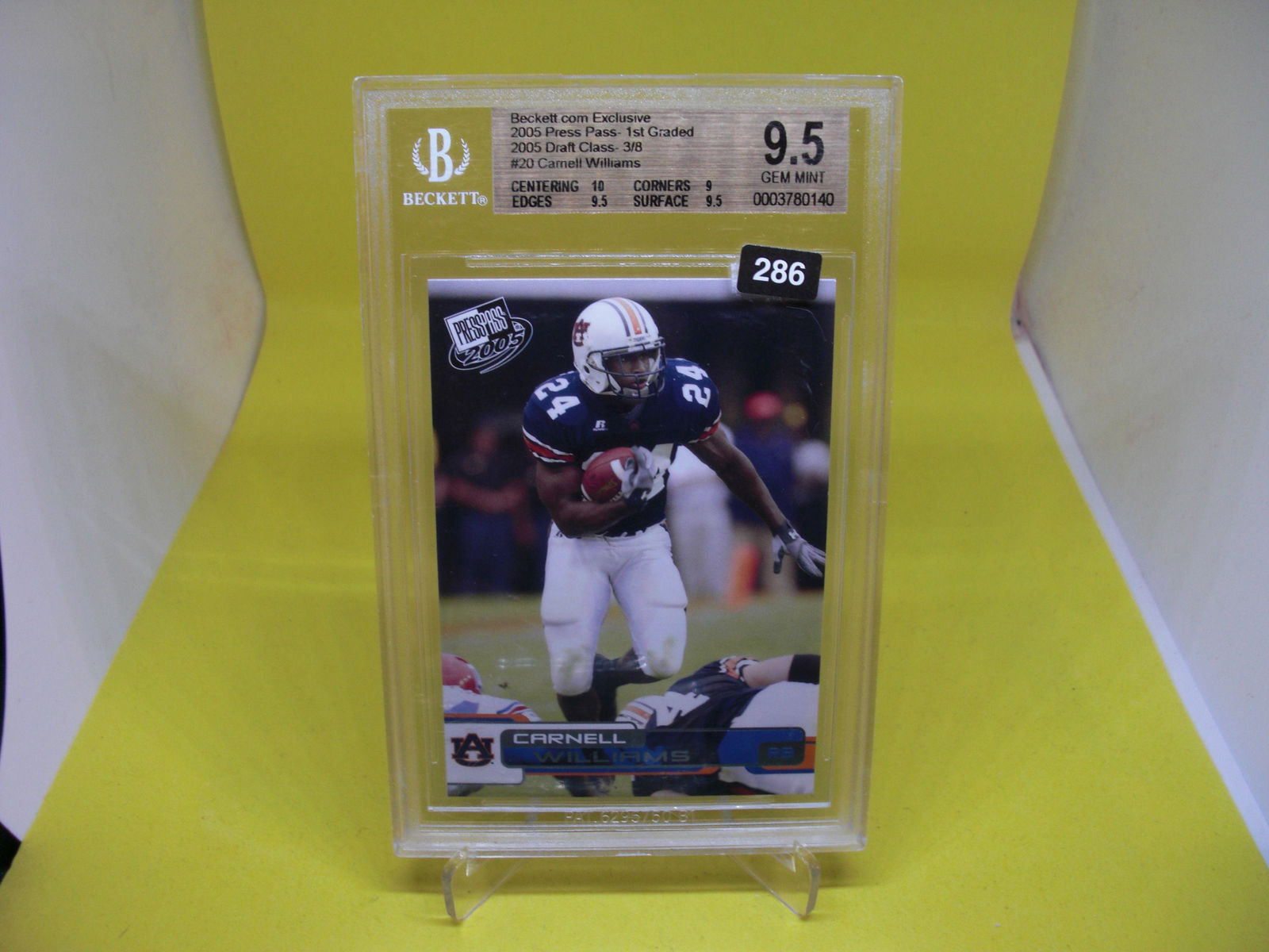 beckett graded 2005 carnell williams mint 9.5 (1 of 1)