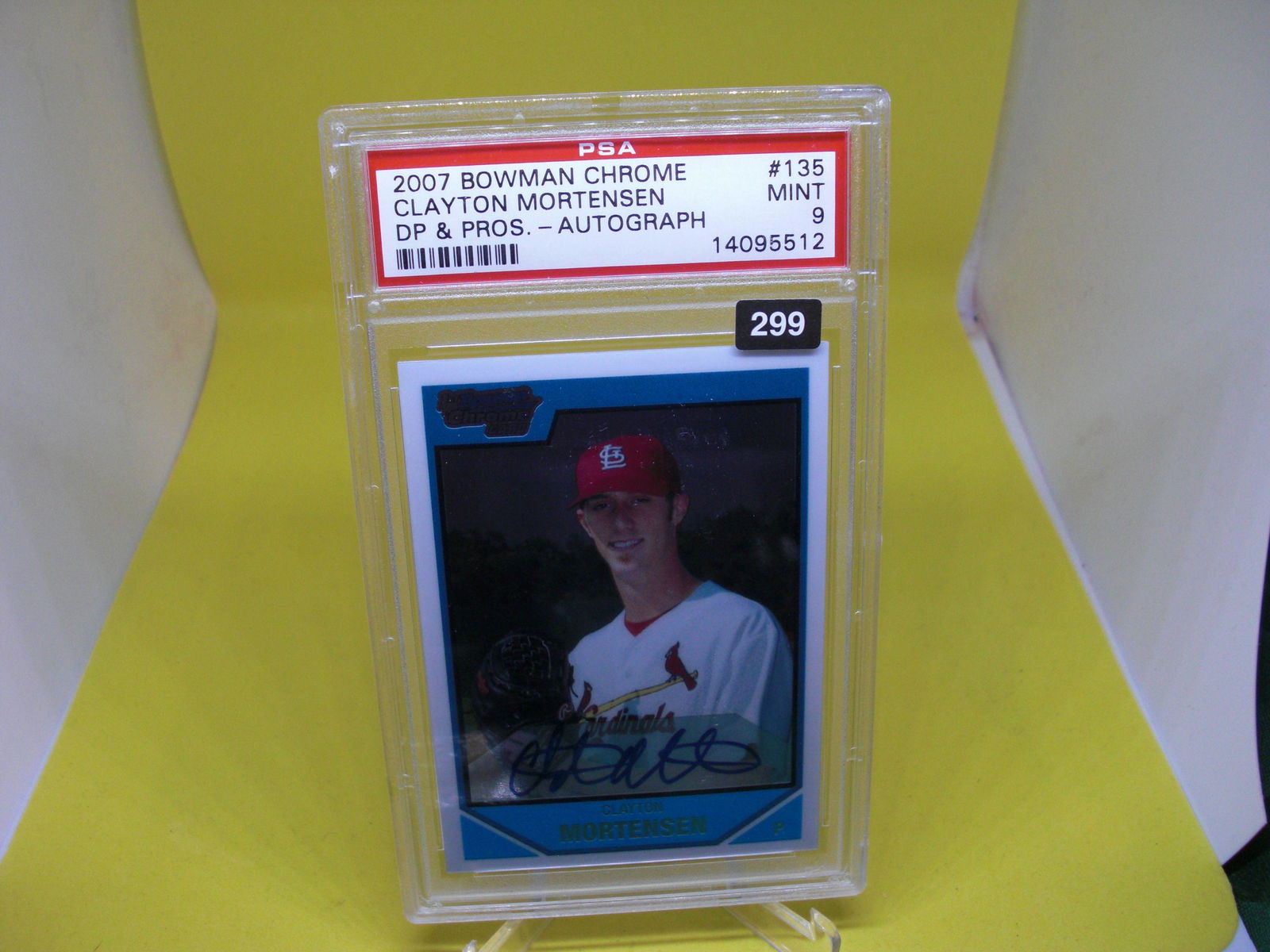 psa graded 2007 clayton mortensen auto mint 9 (1 of 1)