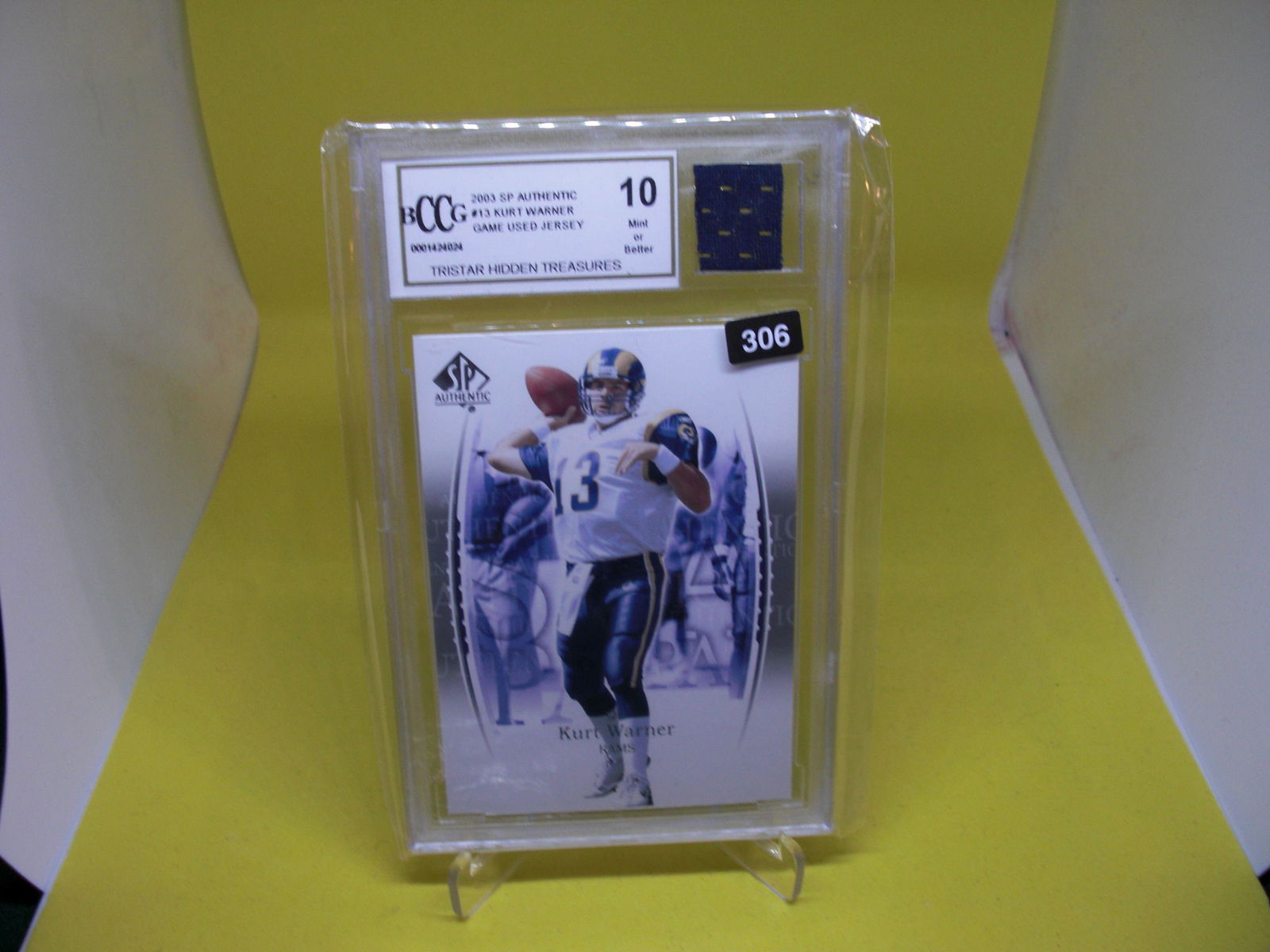 beckett graded 2003 kurt warnter jersey mint 10 (1 of 1)