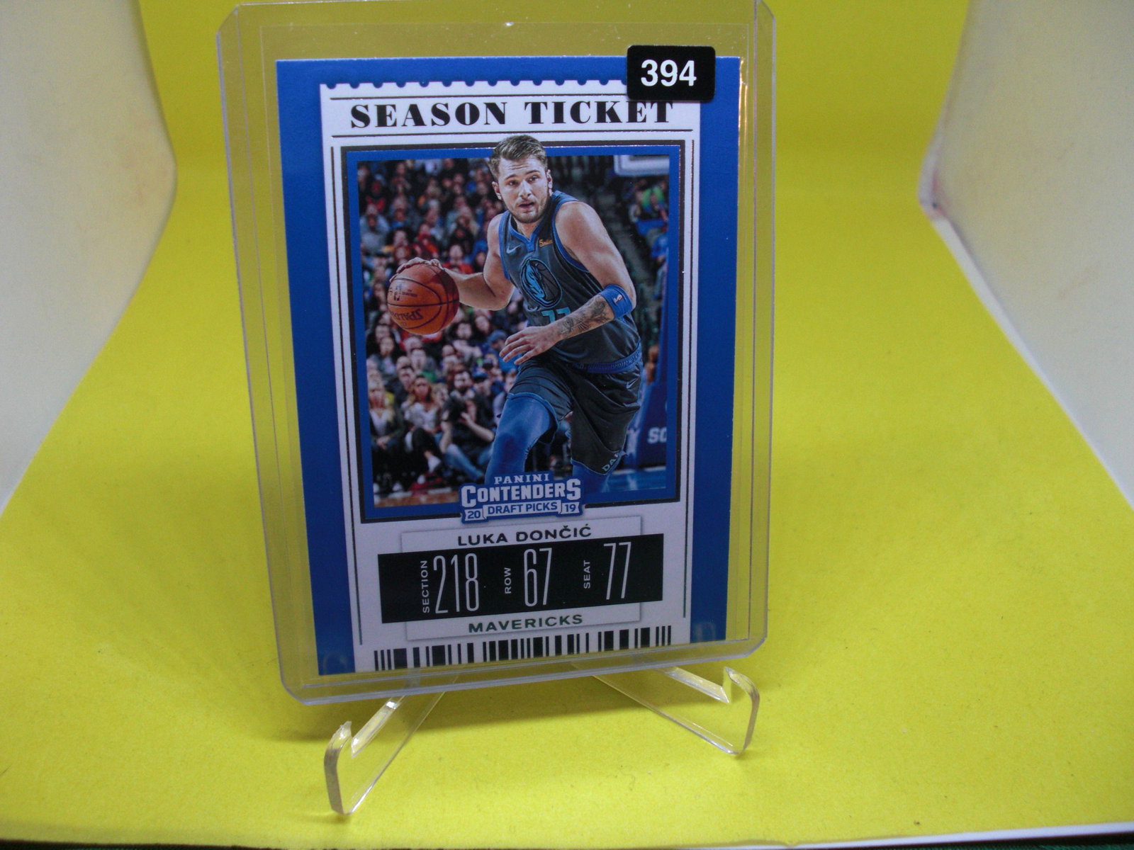 luka doncic season ticket: in top loader