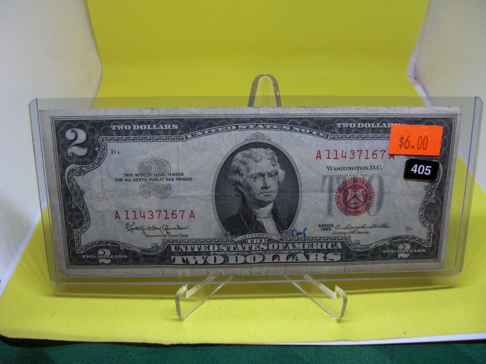 series 1963 $2 red seal (1 of 1)