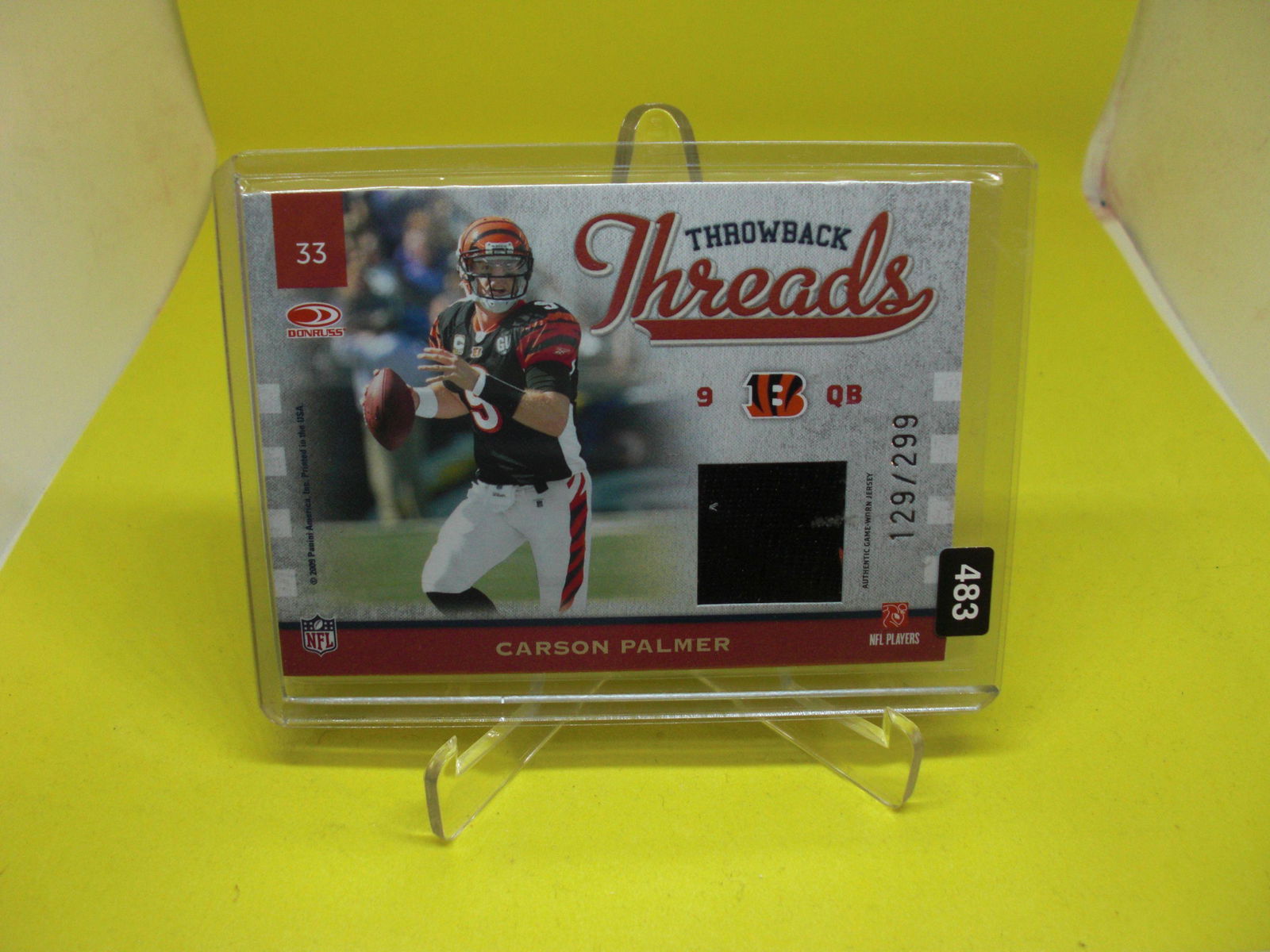 carson palmer jersey throwback #129/299 (1 of 1)