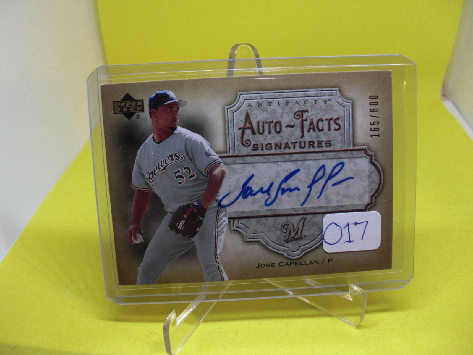Jose Capellan Signature 165/800: Jose Capellan Signature 165/800