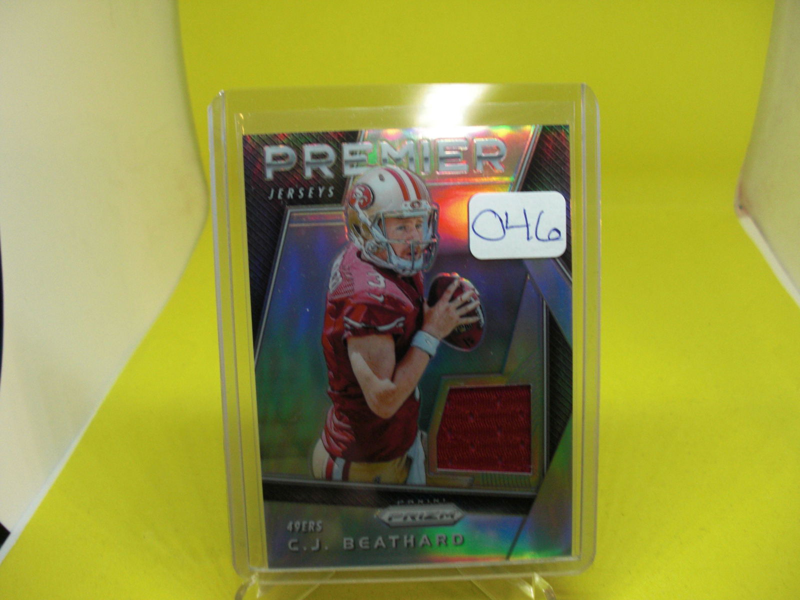 C.J. Beathard Silver Prizm Patch (1 of 1)