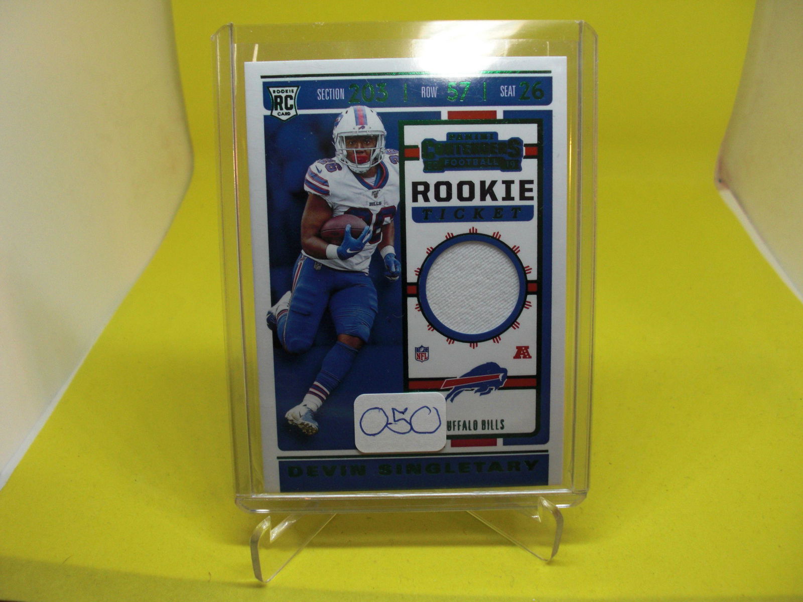 Devin Sigletary rookie patch (1 of 1)