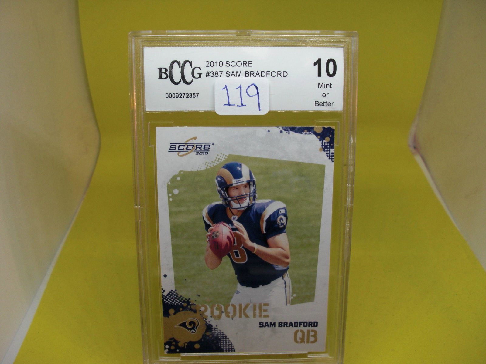 Sam Bradford Rookie Beckett Grade 10: Sam Bradford Rookie Beckett Grade 10