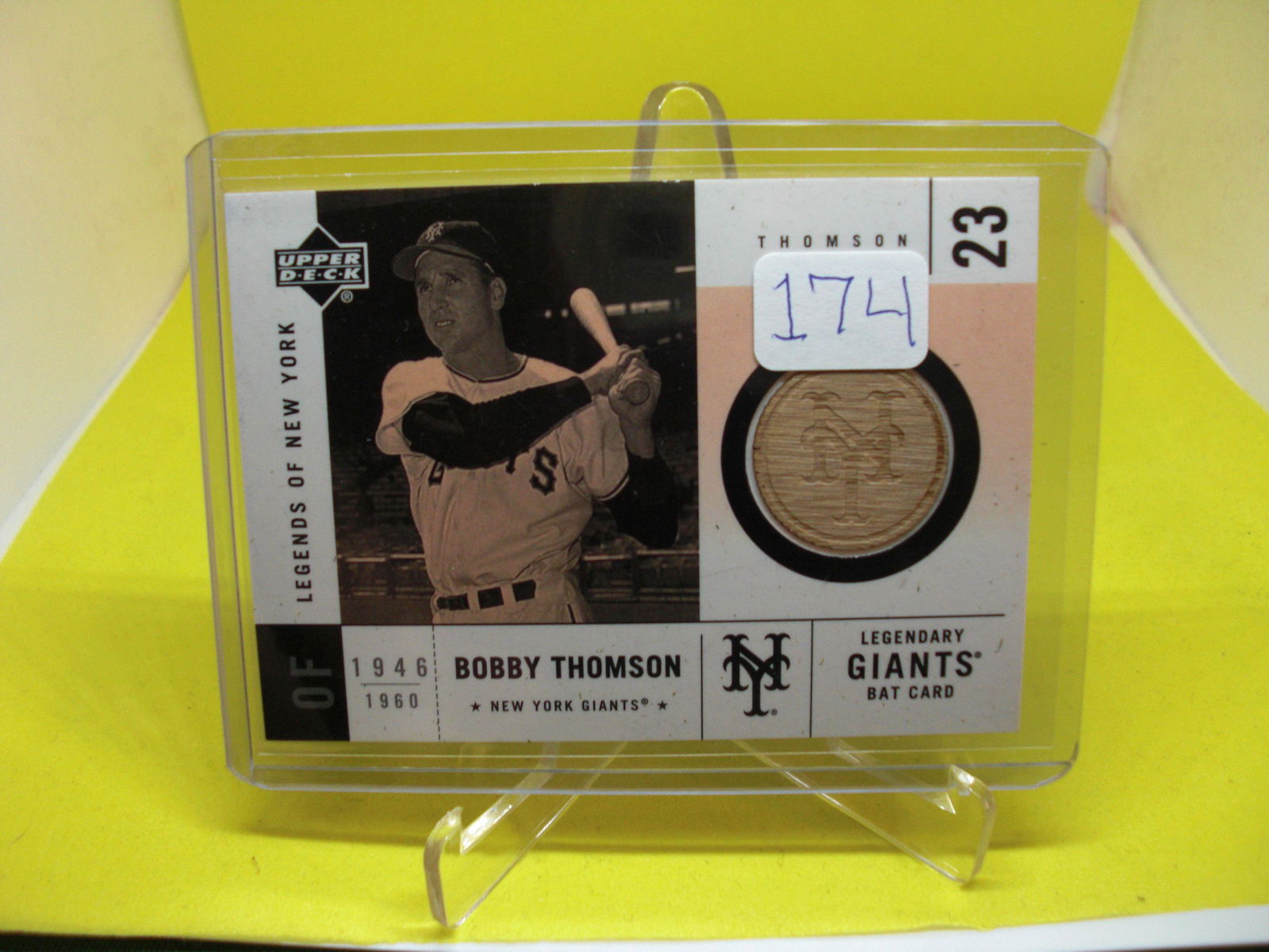 Bobby Thomson Bat Card (1 of 1)