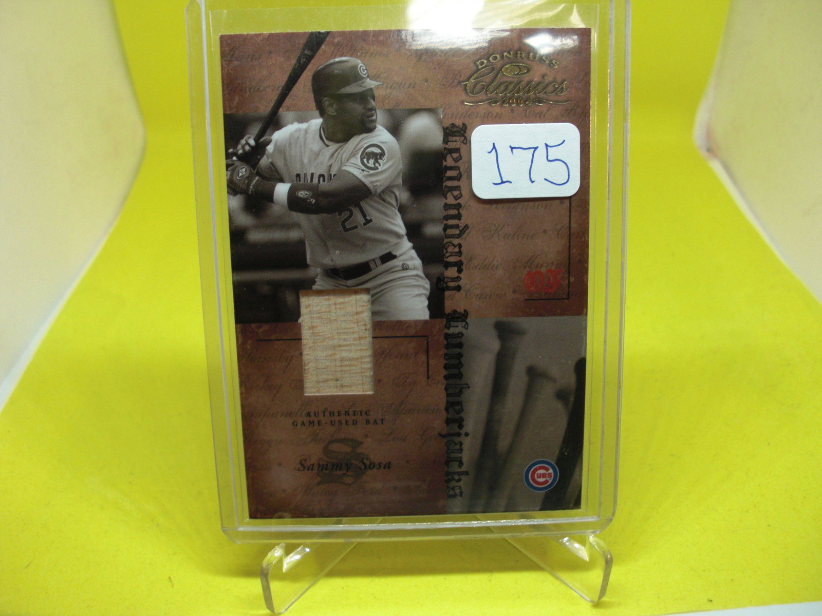 Sammy Sosa Bat card 51/100: Sammy Sosa Bat Card 51/100