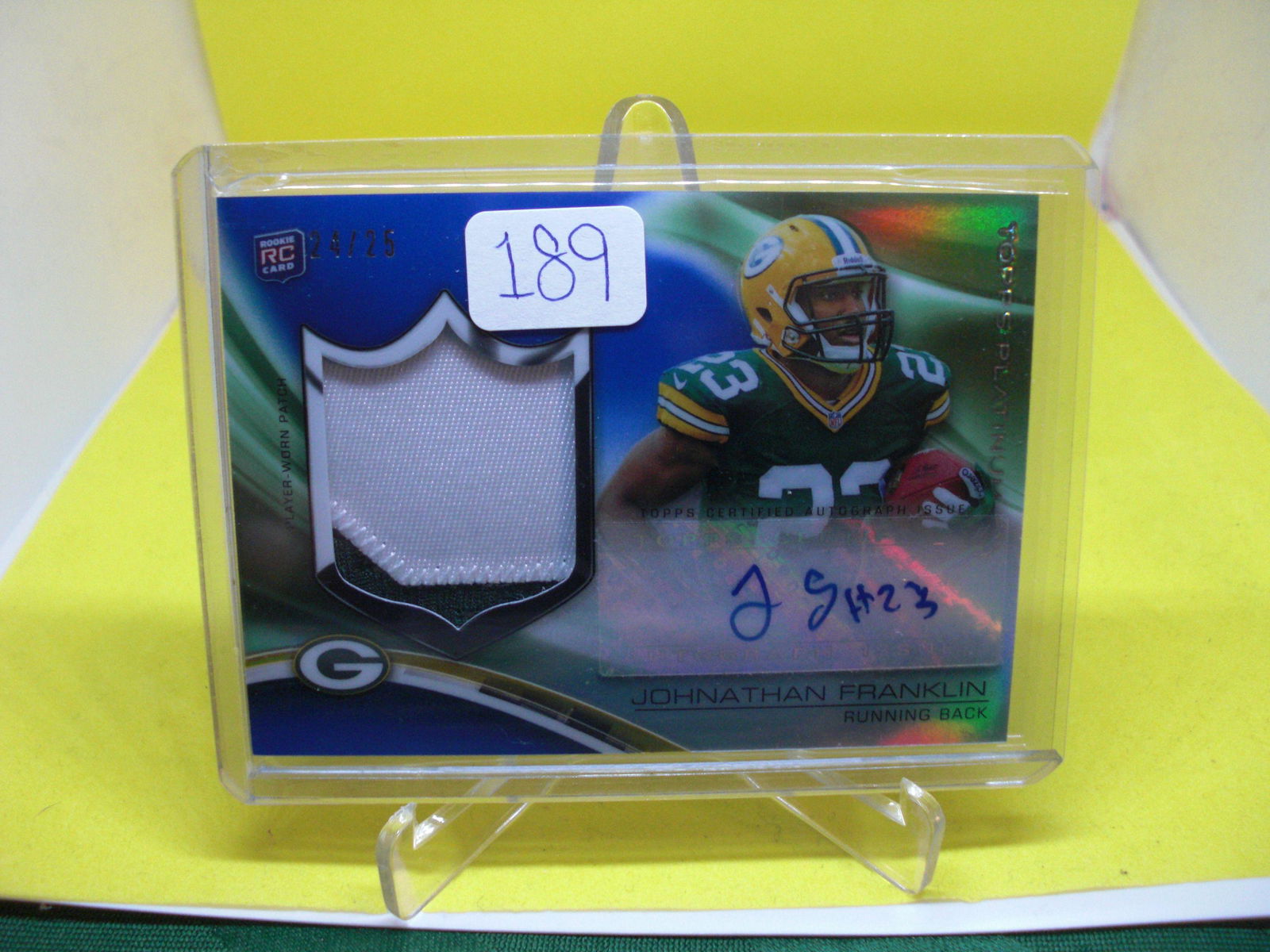 Johnathan Franklin RC Patch Signature 24/25 (1 of 1)