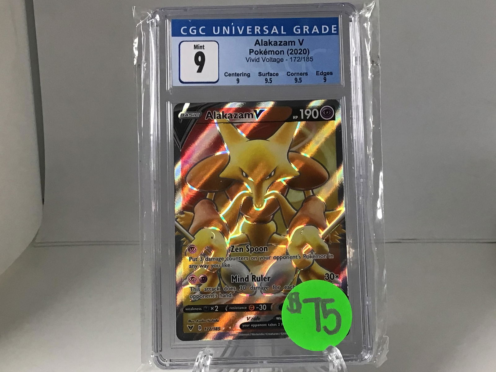 Alakazam V Full Art CGC 9 (1 of 1)