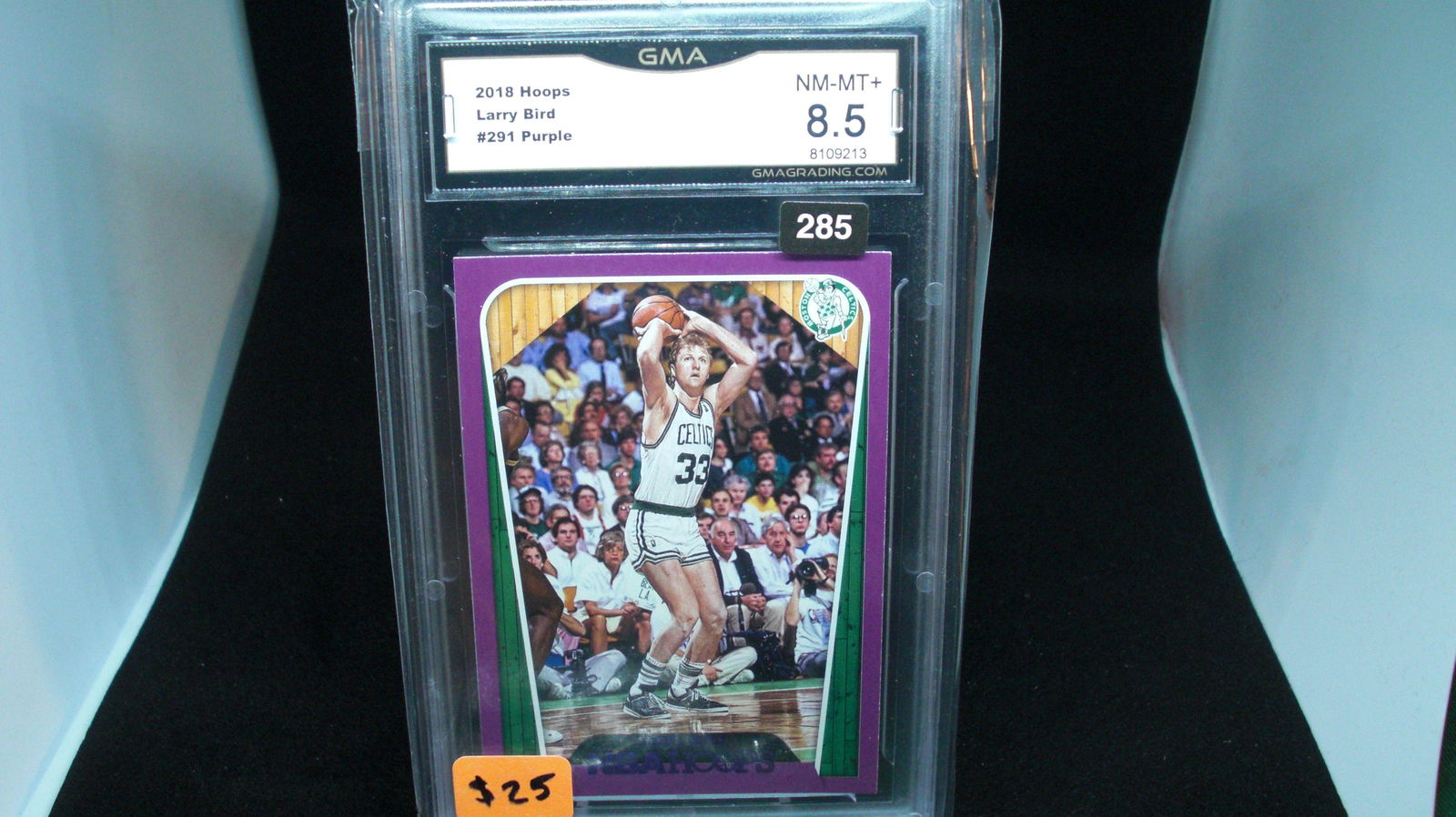 gma graded 2018 larry bird purple mint 8.5 (1 of 1)
