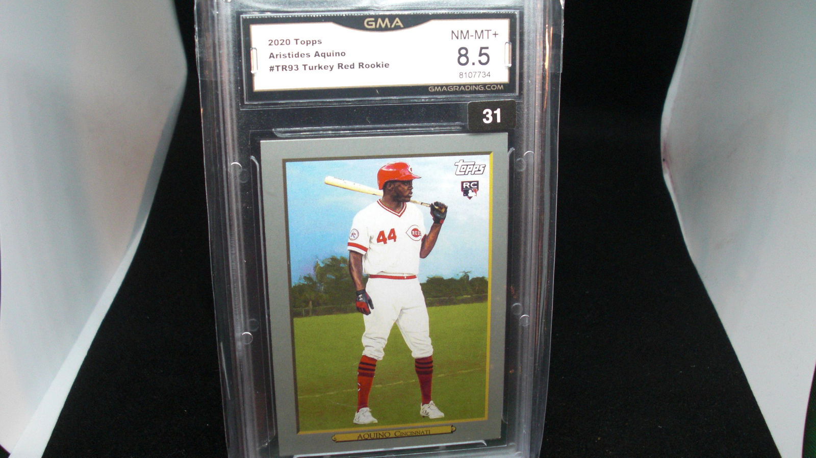 gma graded 2020 aristides aquino mint 8.5 rookie (1 of 1)