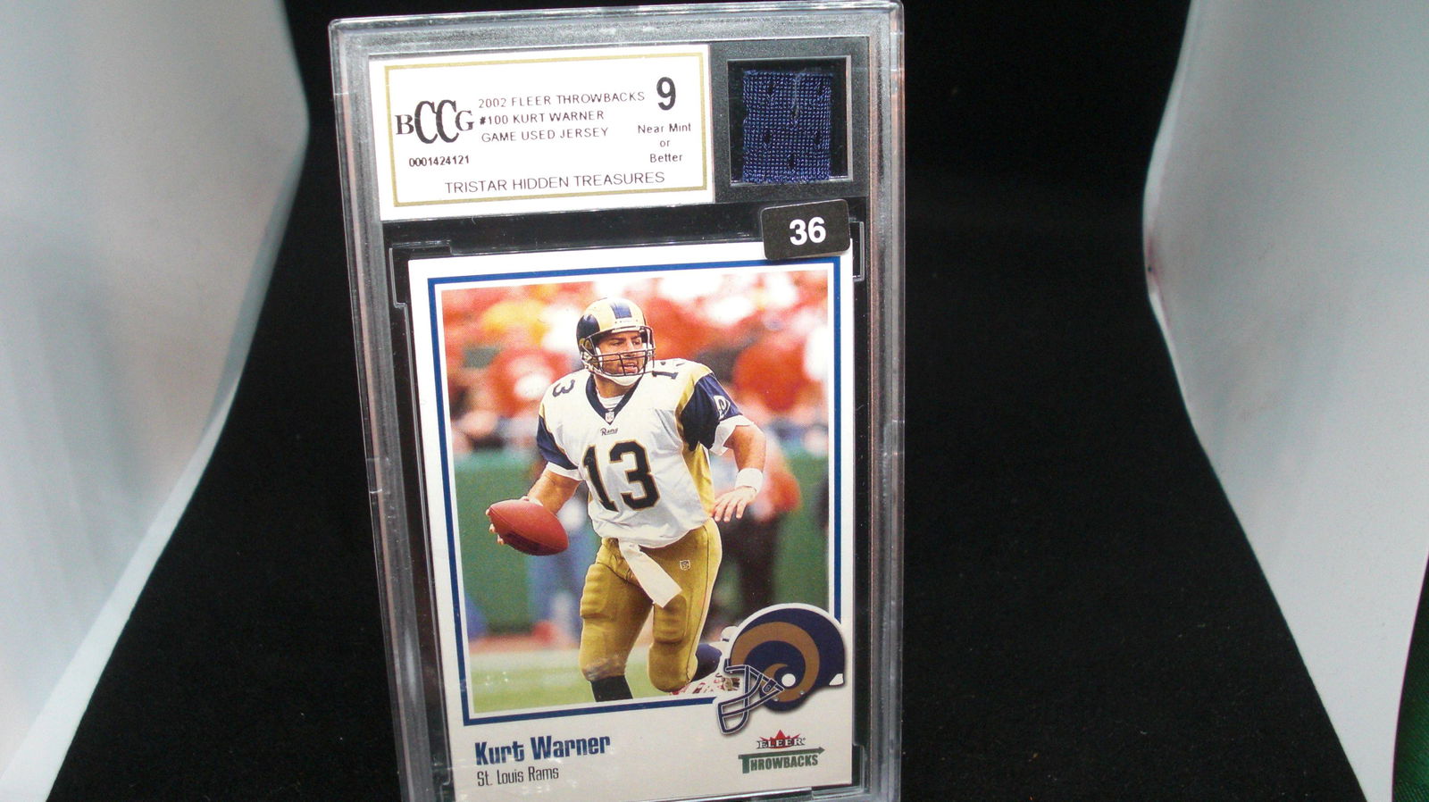 beckett graded 2002 jersey kurt warner mint 9 (1 of 1)