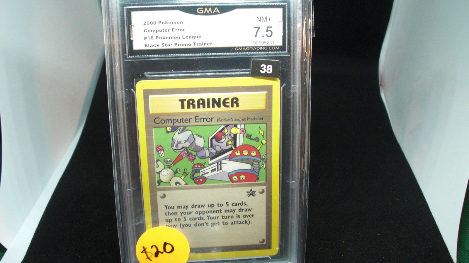 gma graded 2000 computer error pokemon league mint 7.5 (1 of 1)