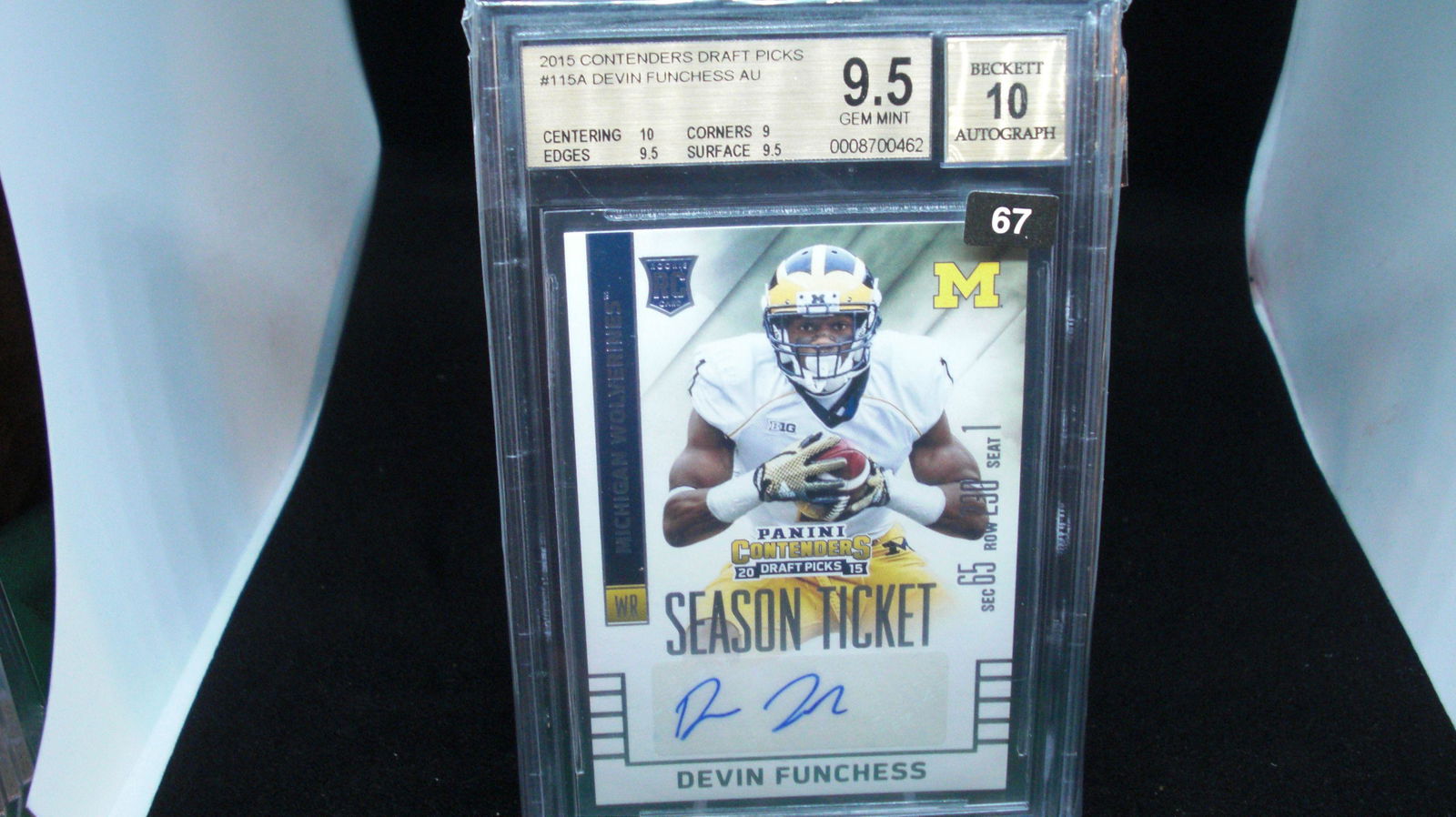 beckett graded 2015 devin funcese mint 9.5 auto 10 (1 of 1)