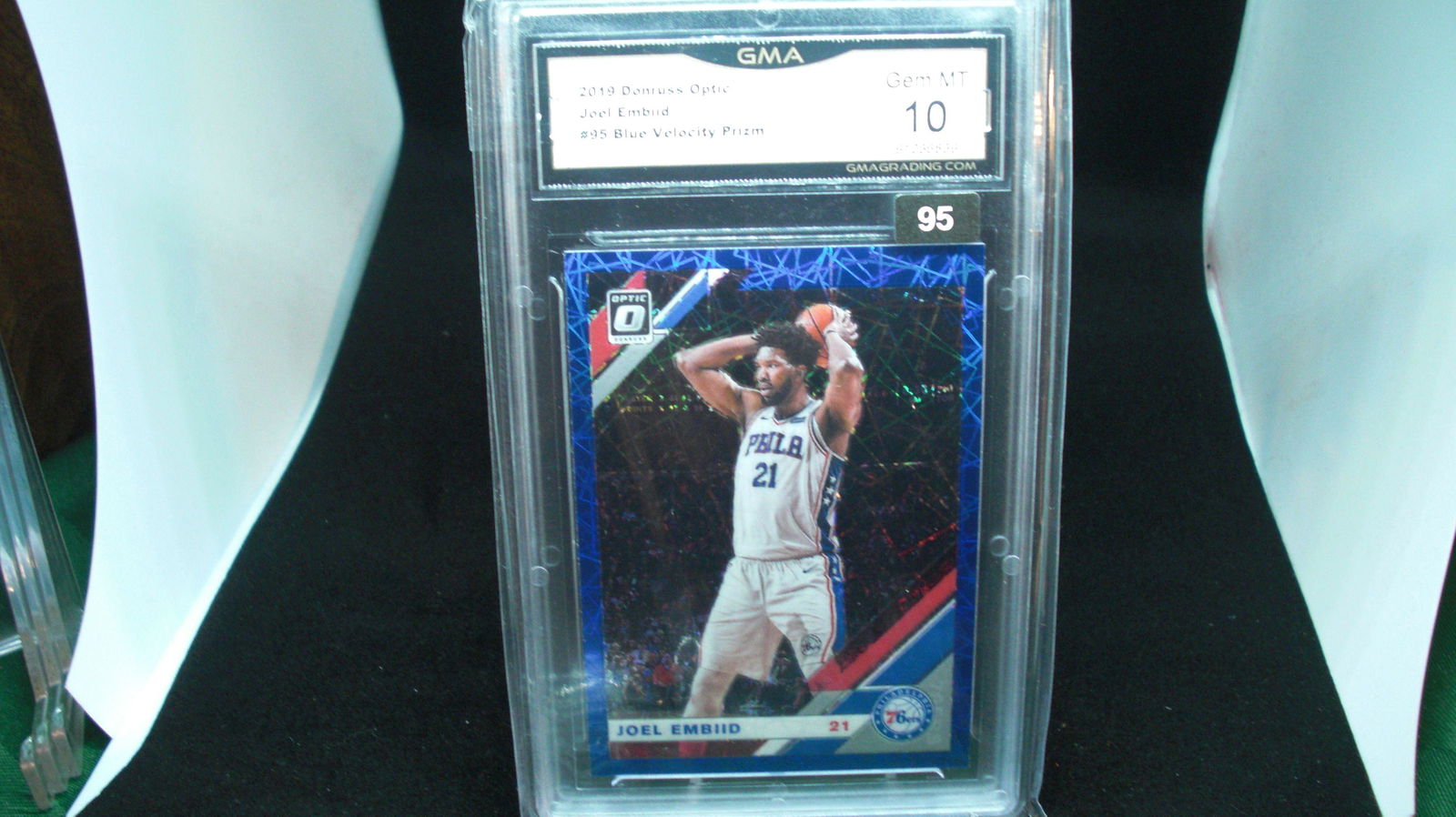 gma graded 2019 joel embiid blue velocity mint 10 (1 of 1)
