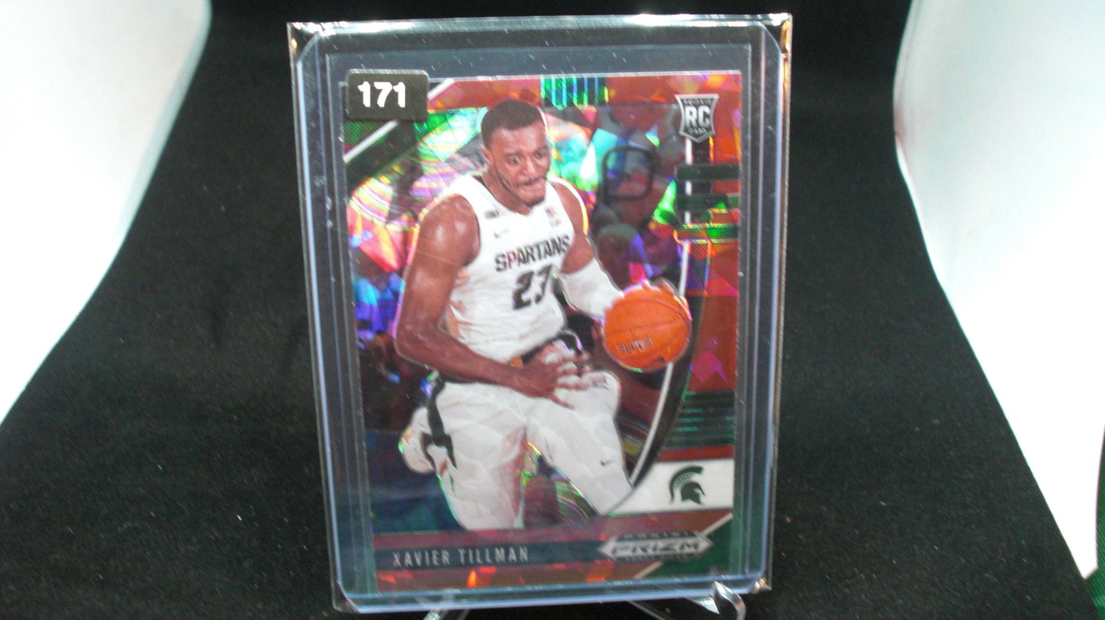 xavier tillman red rookie prizm: in top loader