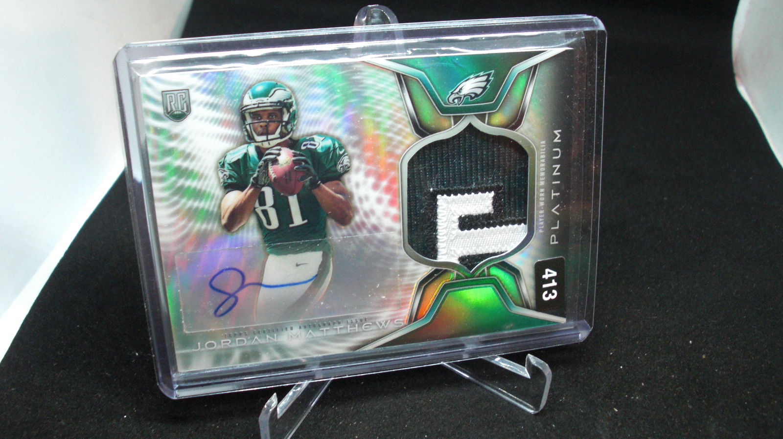 jordan matthews auto/jersey rookie platinum (1 of 1)