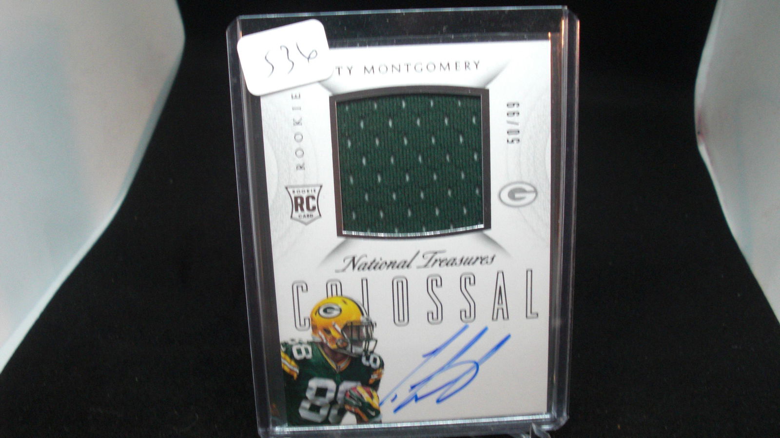 ty montgomery rookie auto national treasures #50/99 (1 of 1)