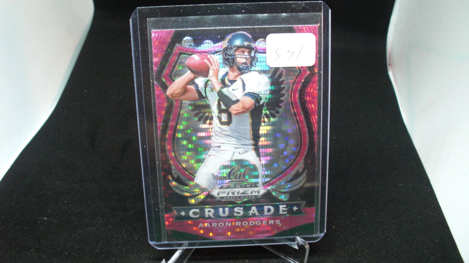 aaron rodgers purple prizm crusade: in top loader