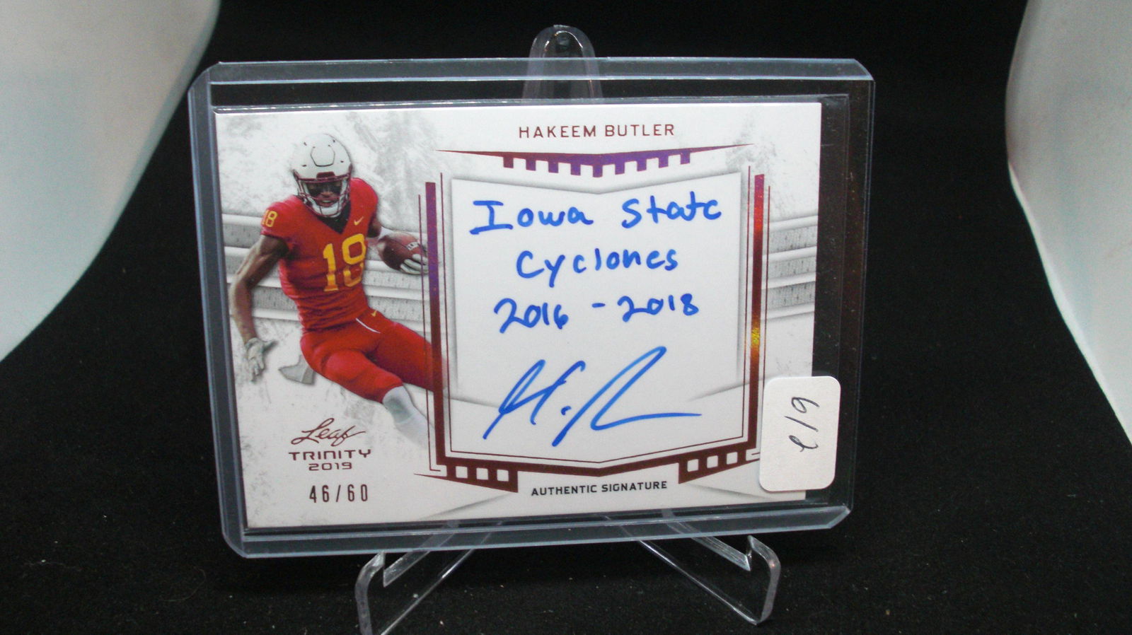 hakeem butler auto leaf #46/60 (1 of 1)