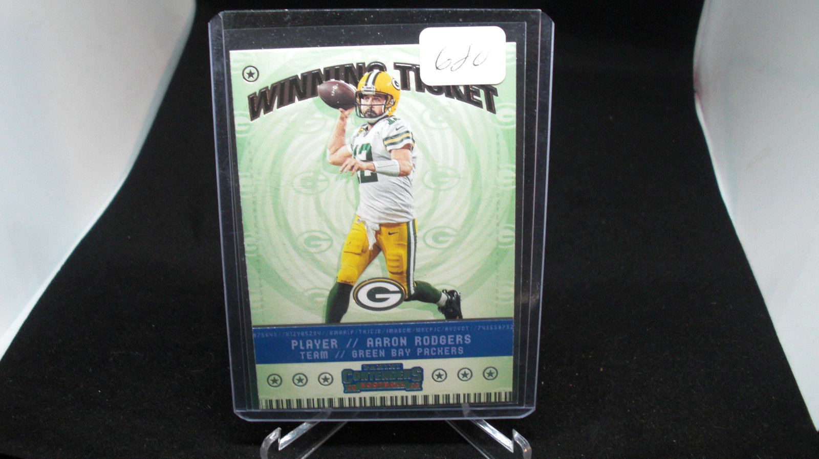 aaron rodgers winning ticket: in top loader