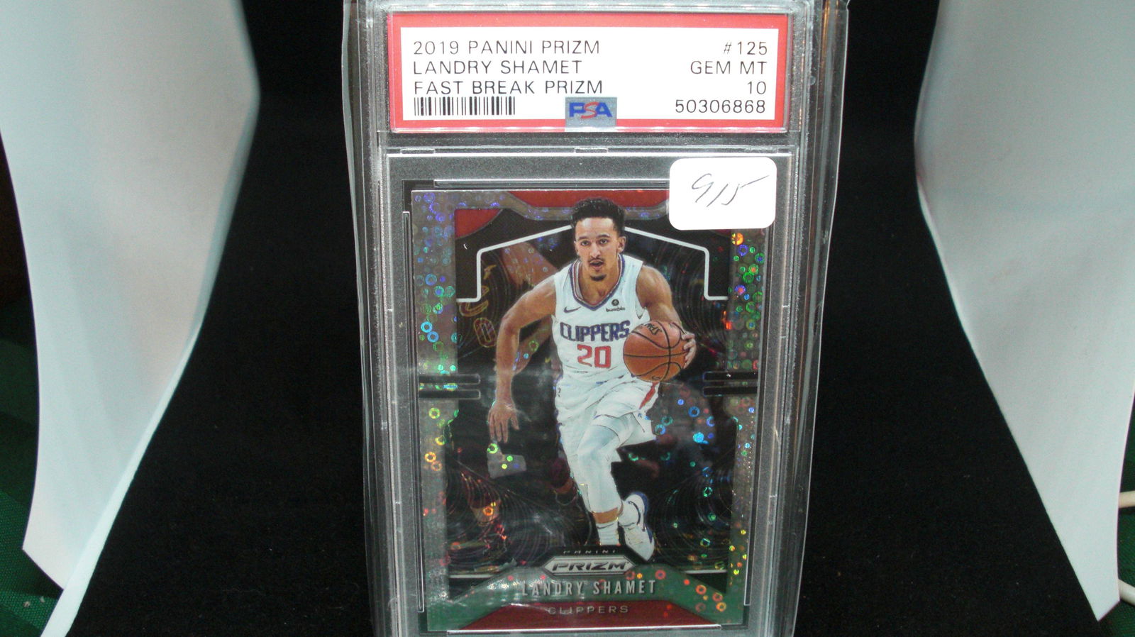 psa graded 2019 landry shamet fast break prizm mint 10 (1 of 1)