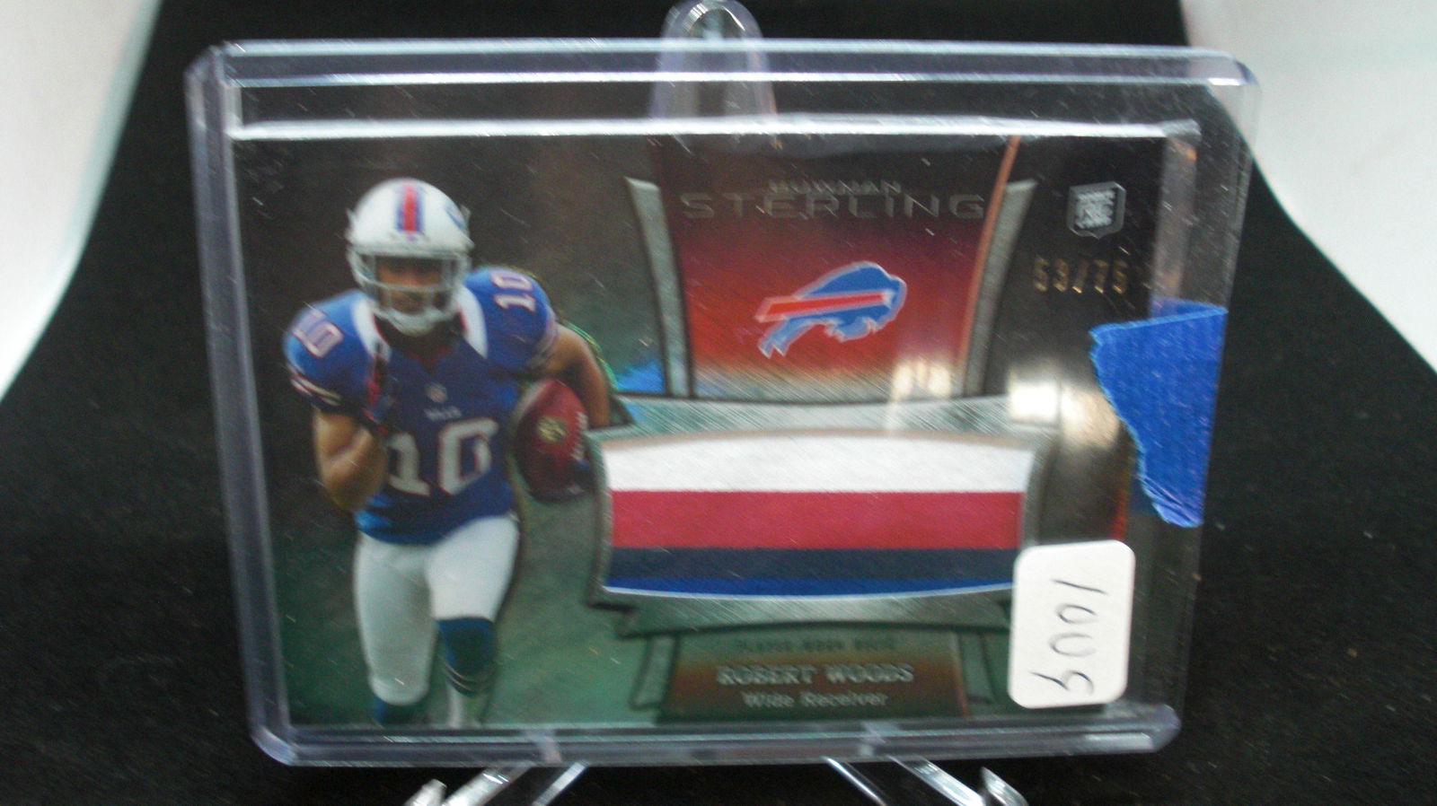 robert woods jersey rookie #53/75 bowman sterling: in top loader