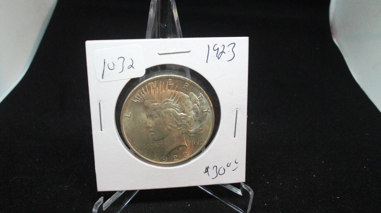 1923 silver peace dollar: silver coin
