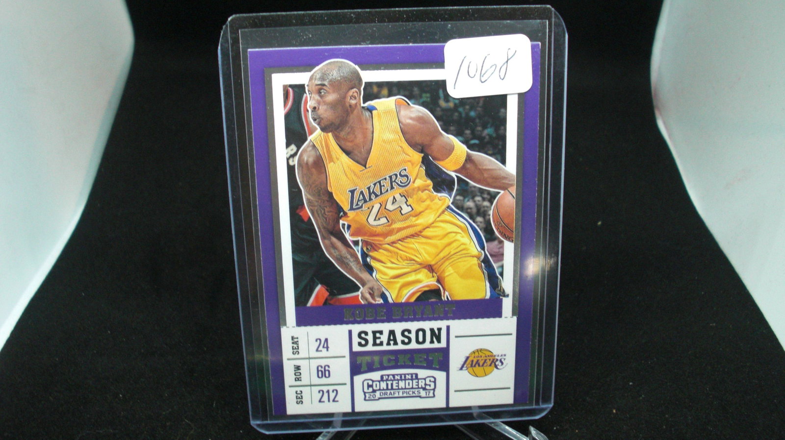 kobe bryant season ticket: in top loader