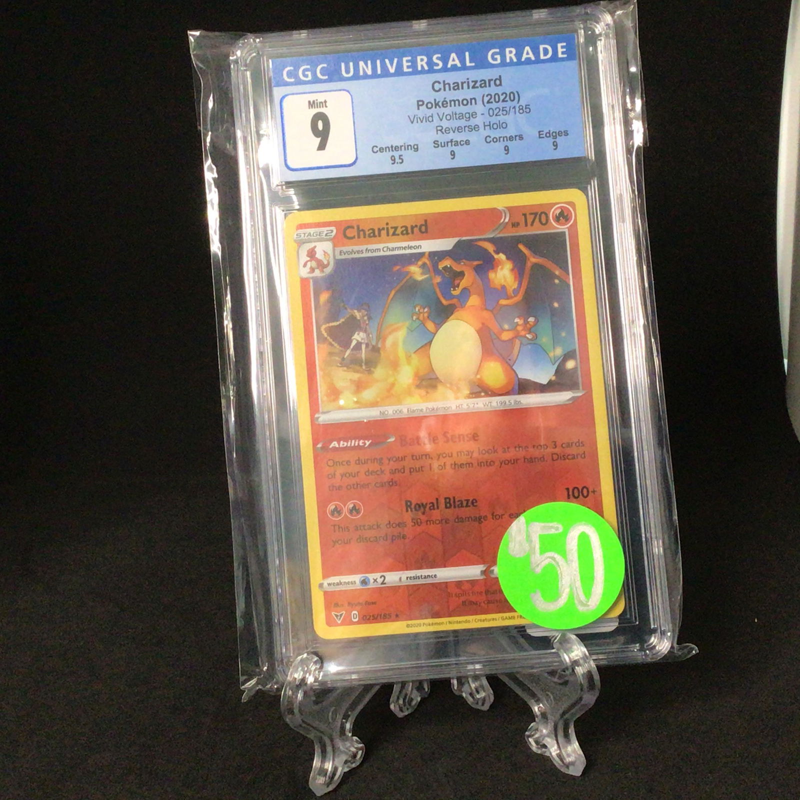 Reverse Holo Charizard CGC 9 (1 of 1)