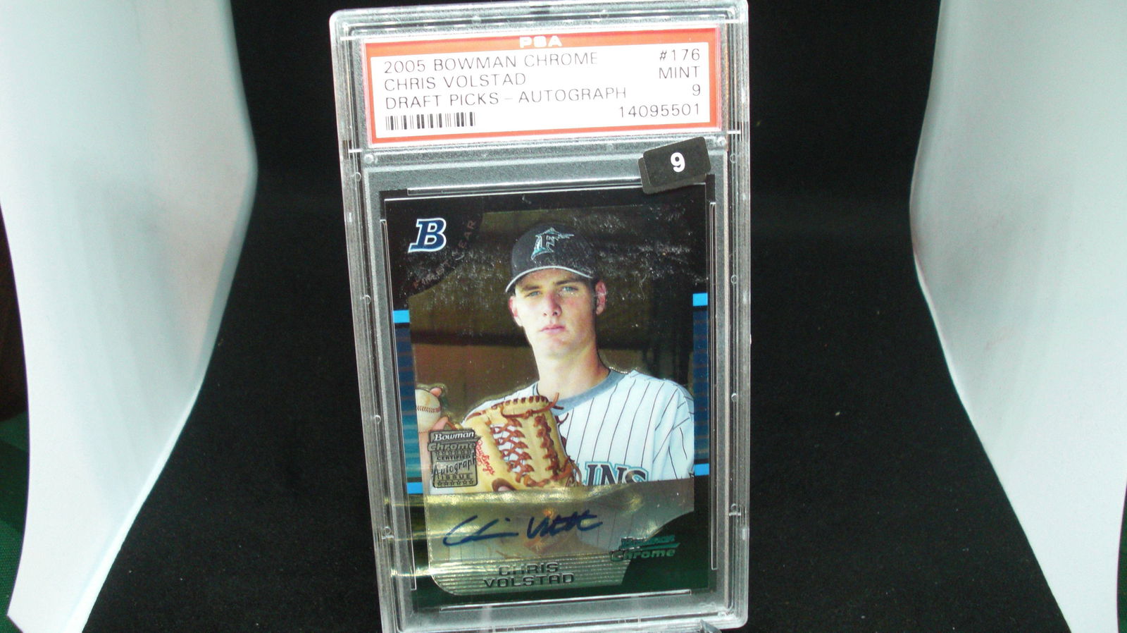 psa graded 2005 chris volstad auto mint 9 (1 of 1)