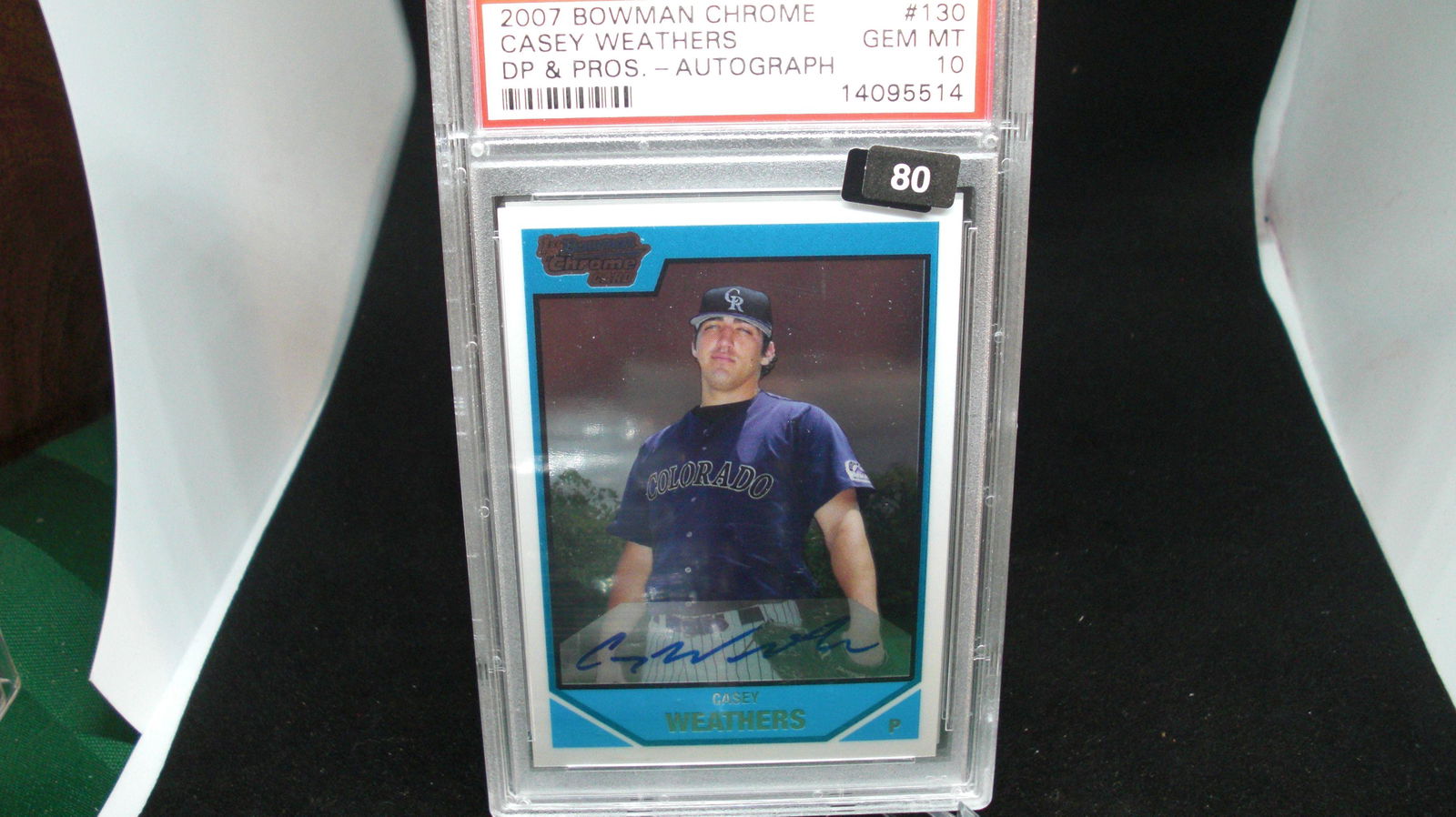psa graded 2007 casey weathers auto mint 10 (1 of 1)