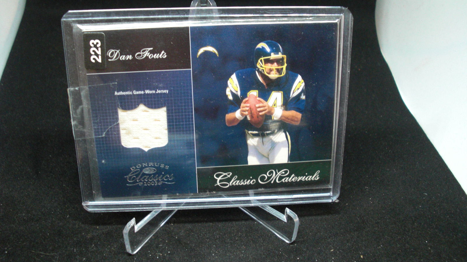 dan fouts jersey #203/300: in top loader