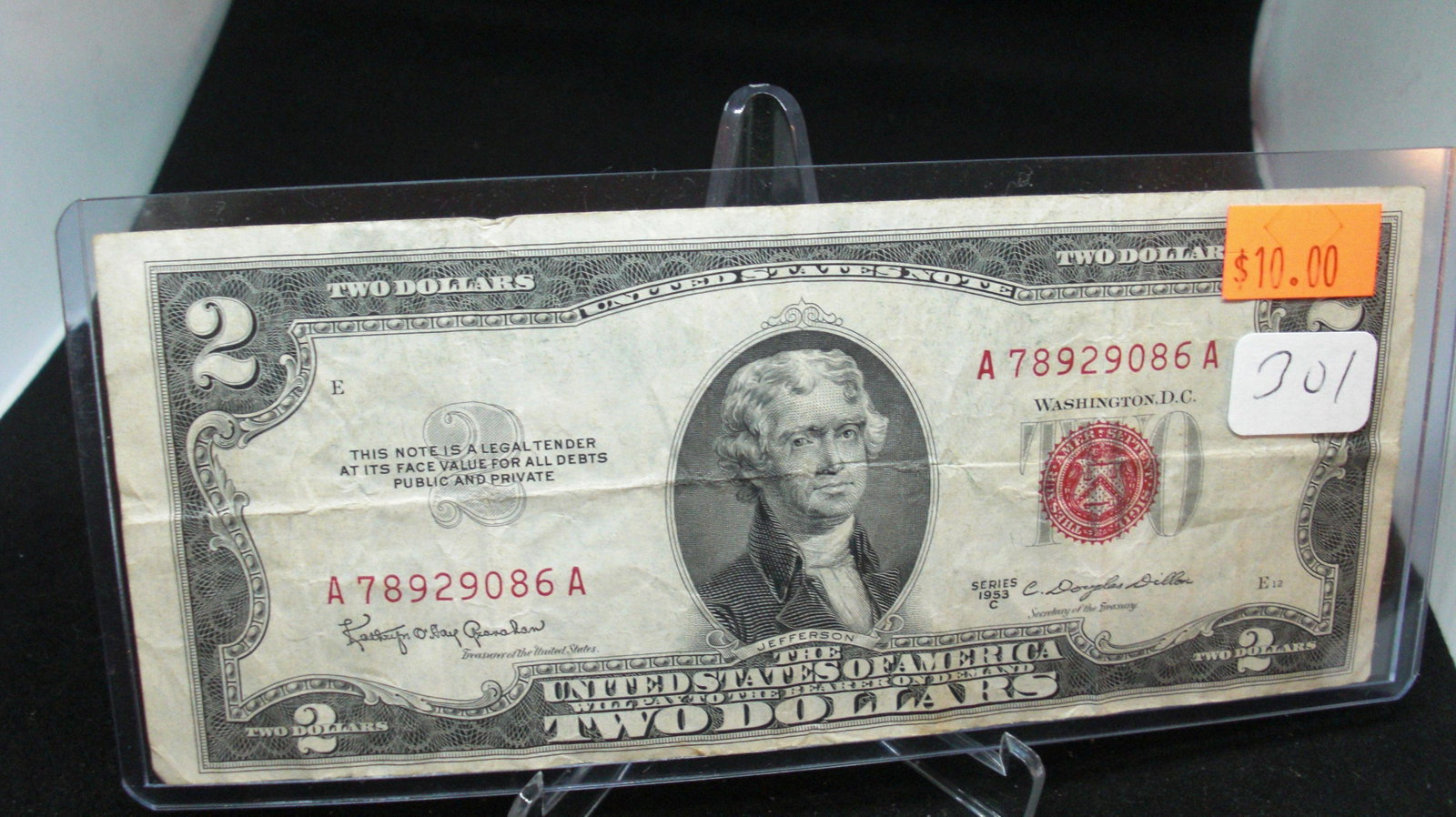 1953c $2 red seal: in nice case