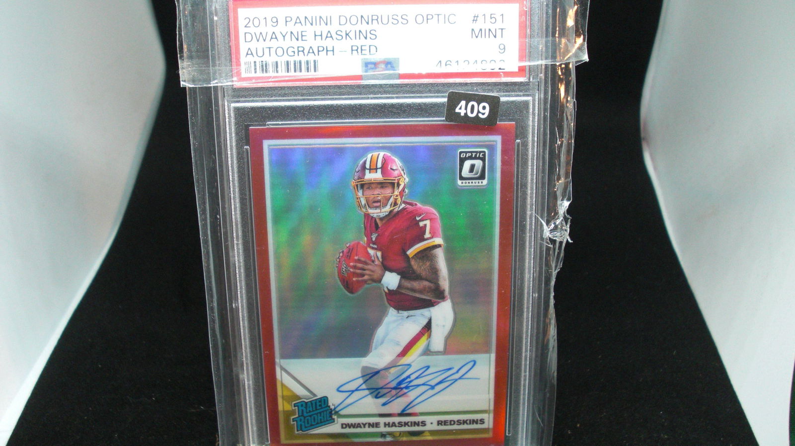 psa graded 2019 dwayne haskins auto red mint 9 (1 of 1)