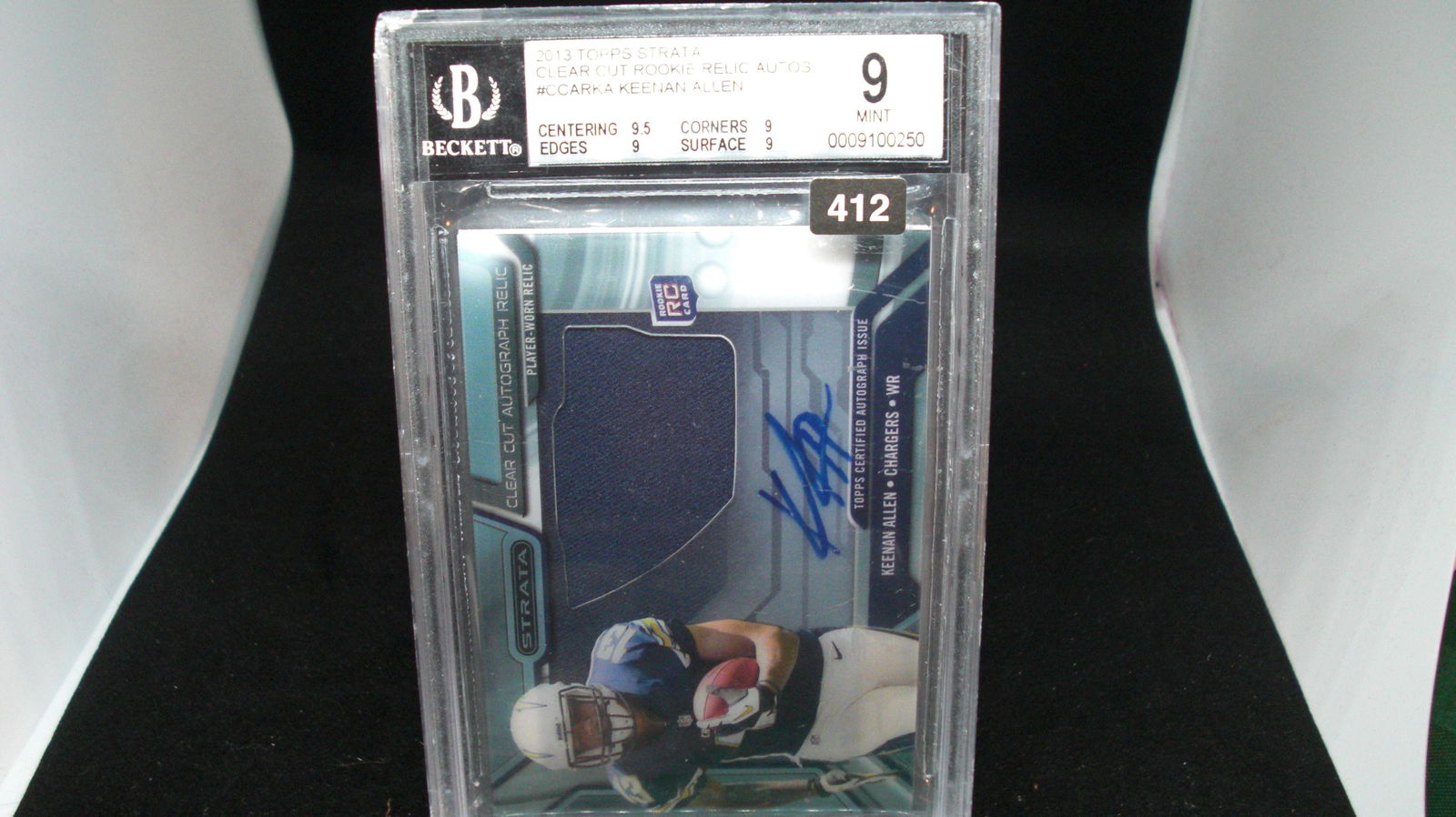 beckett graded auto/jersey keenan allen mint 9 (1 of 1)