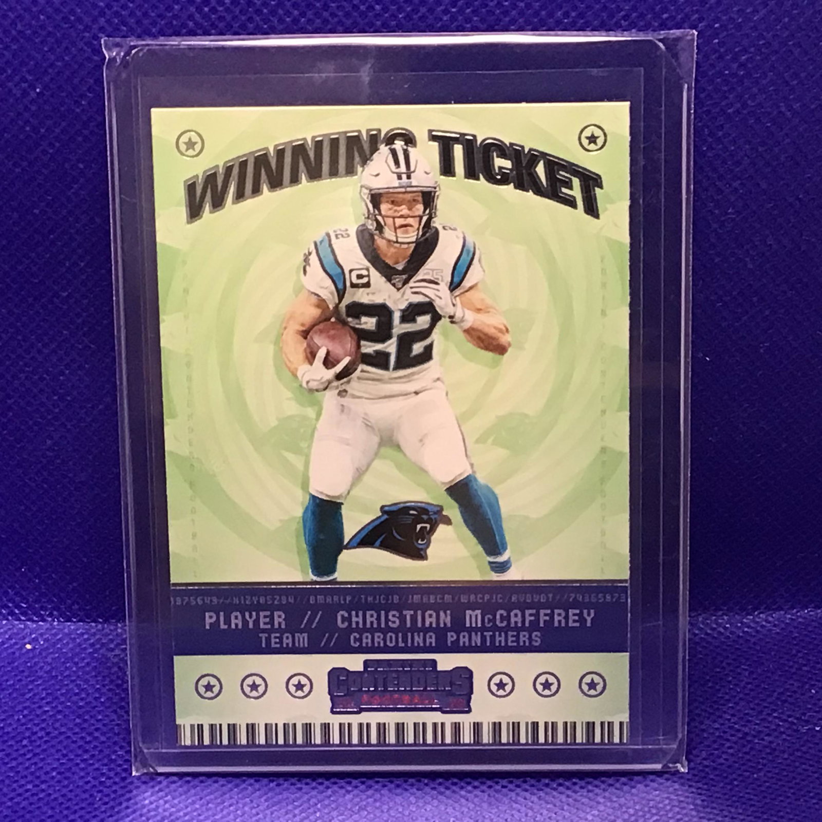 Christian McCaffrey Panini Winning Ticket: Christian McCaffrey Panini Winning Ticket