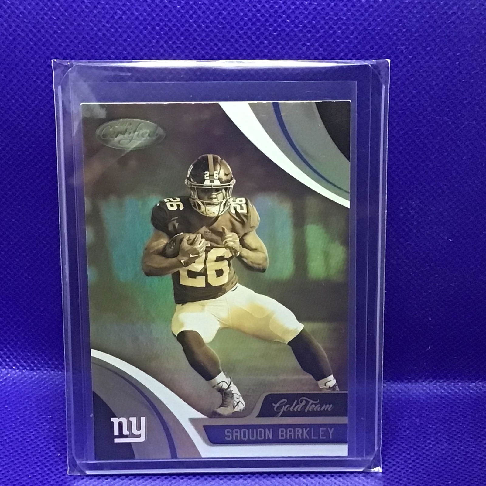 Saquon Barkley Panini Certified Gold Team (1 of 1)
