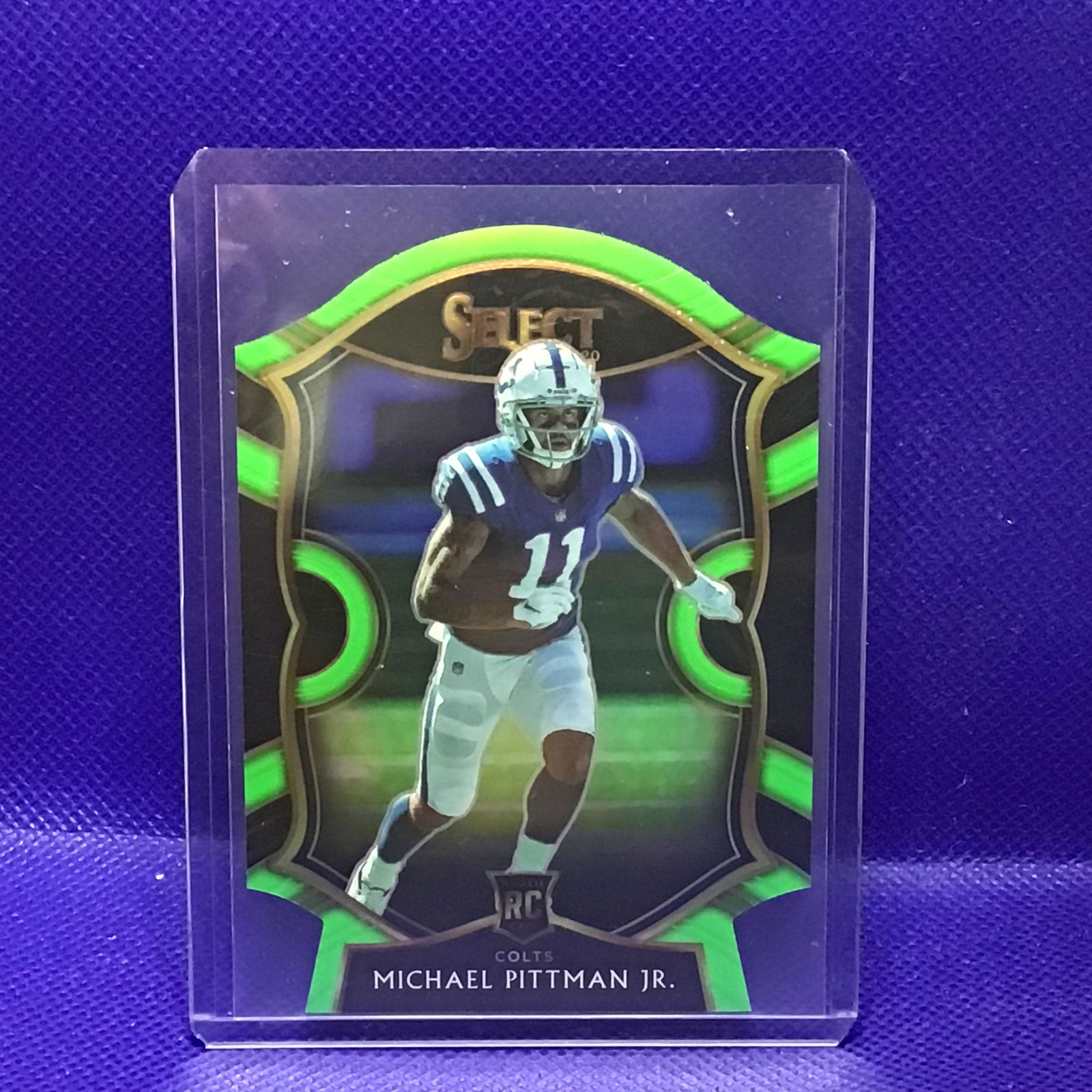Michael Pittman Jr Panini Select Die Cut Lime Green (1 of 1)