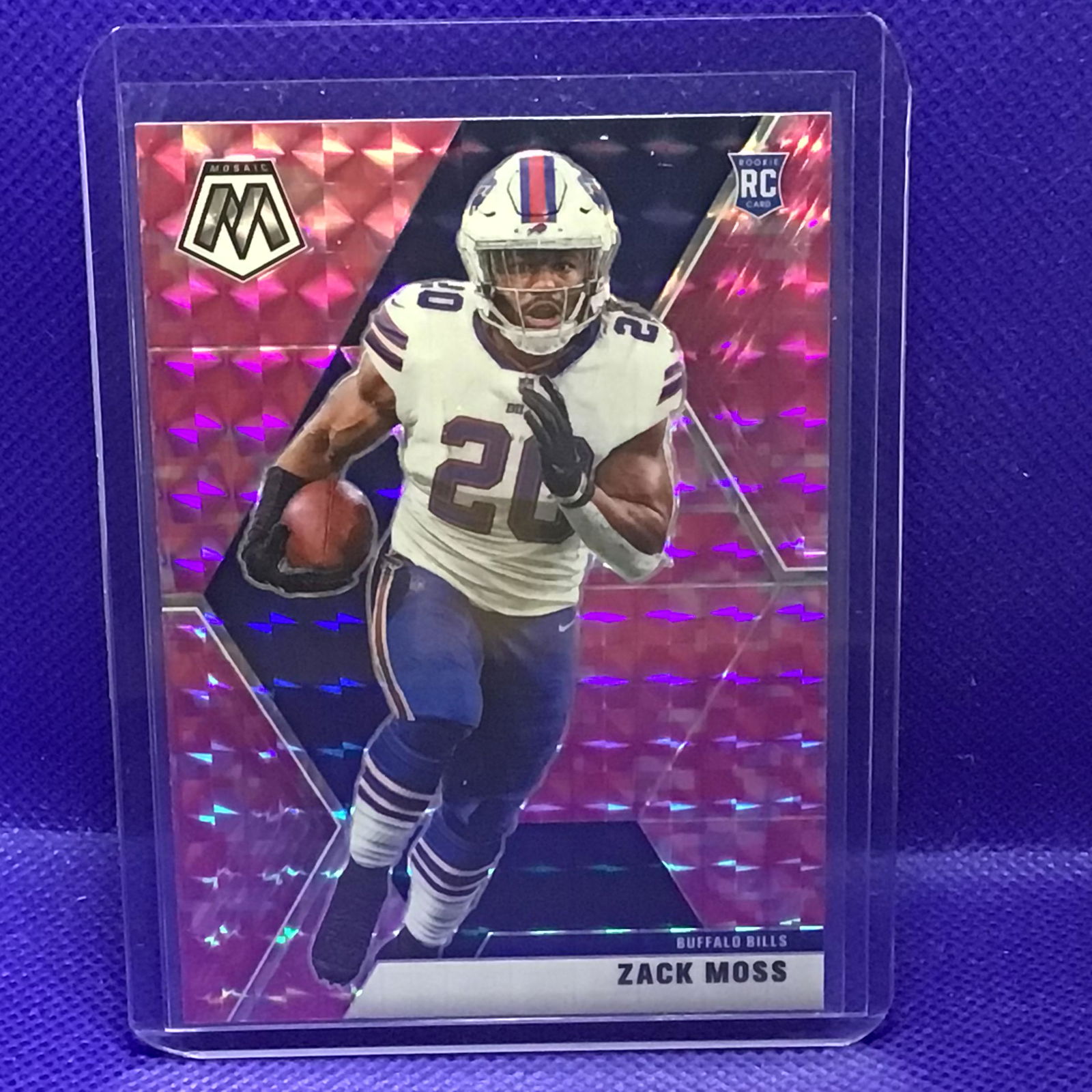Zack Moss Panini Pink Mosaic Rookie (1 of 1)