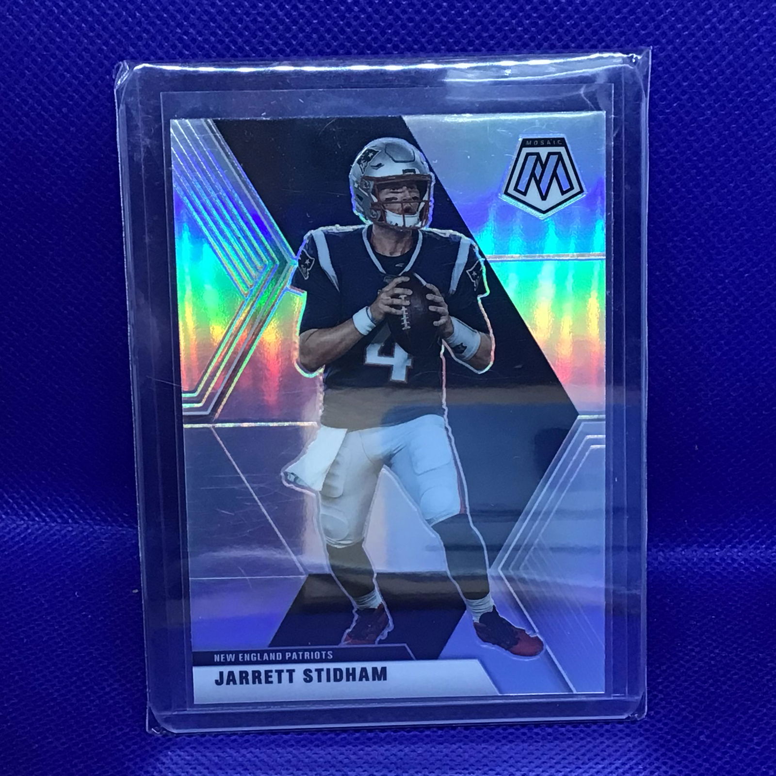 Jarrett Stidham Panini Mosaic Silver Holo Prizm Rookie (1 of 1)