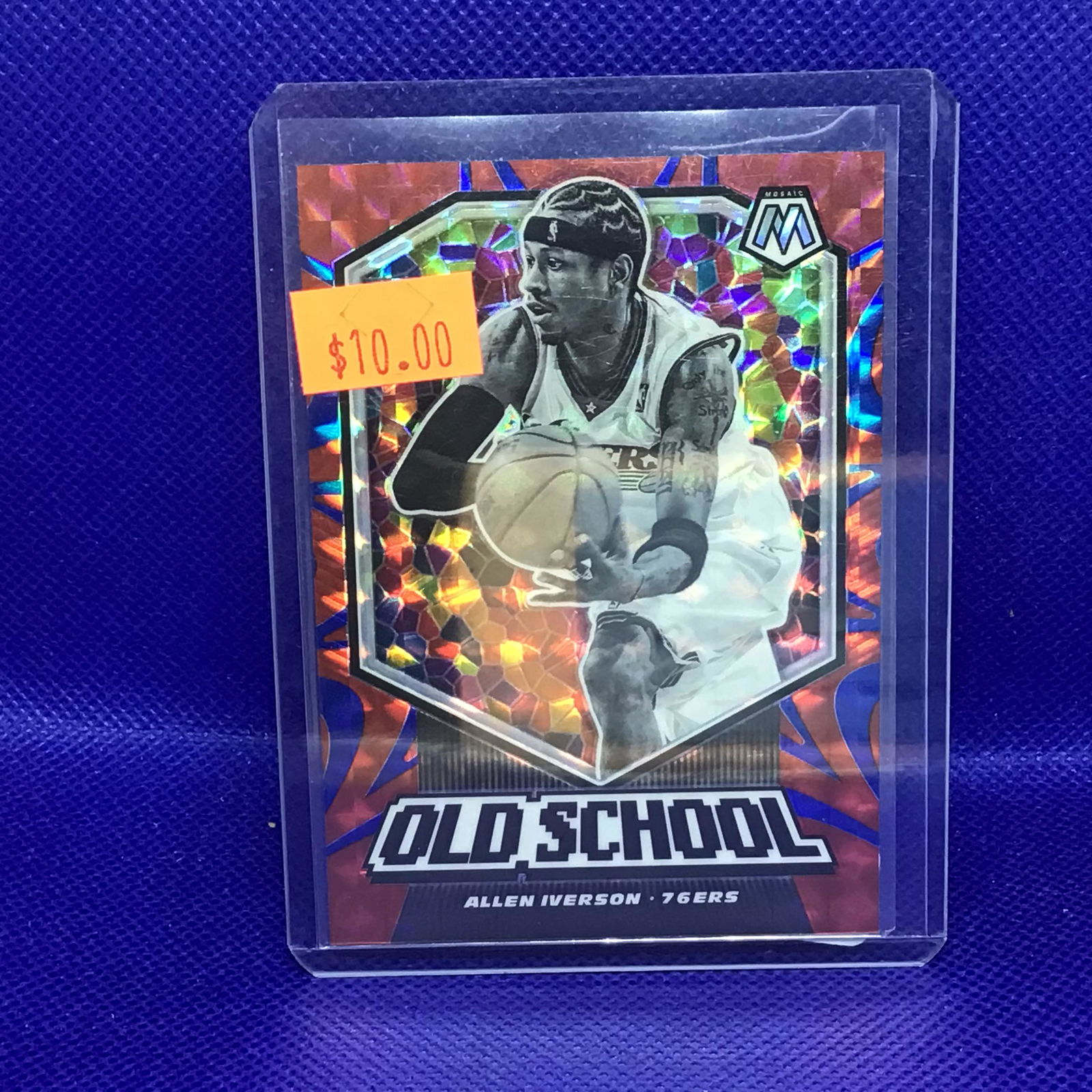 Allen Iverson Panini Mosaic Old School Refractor (1 of 1)