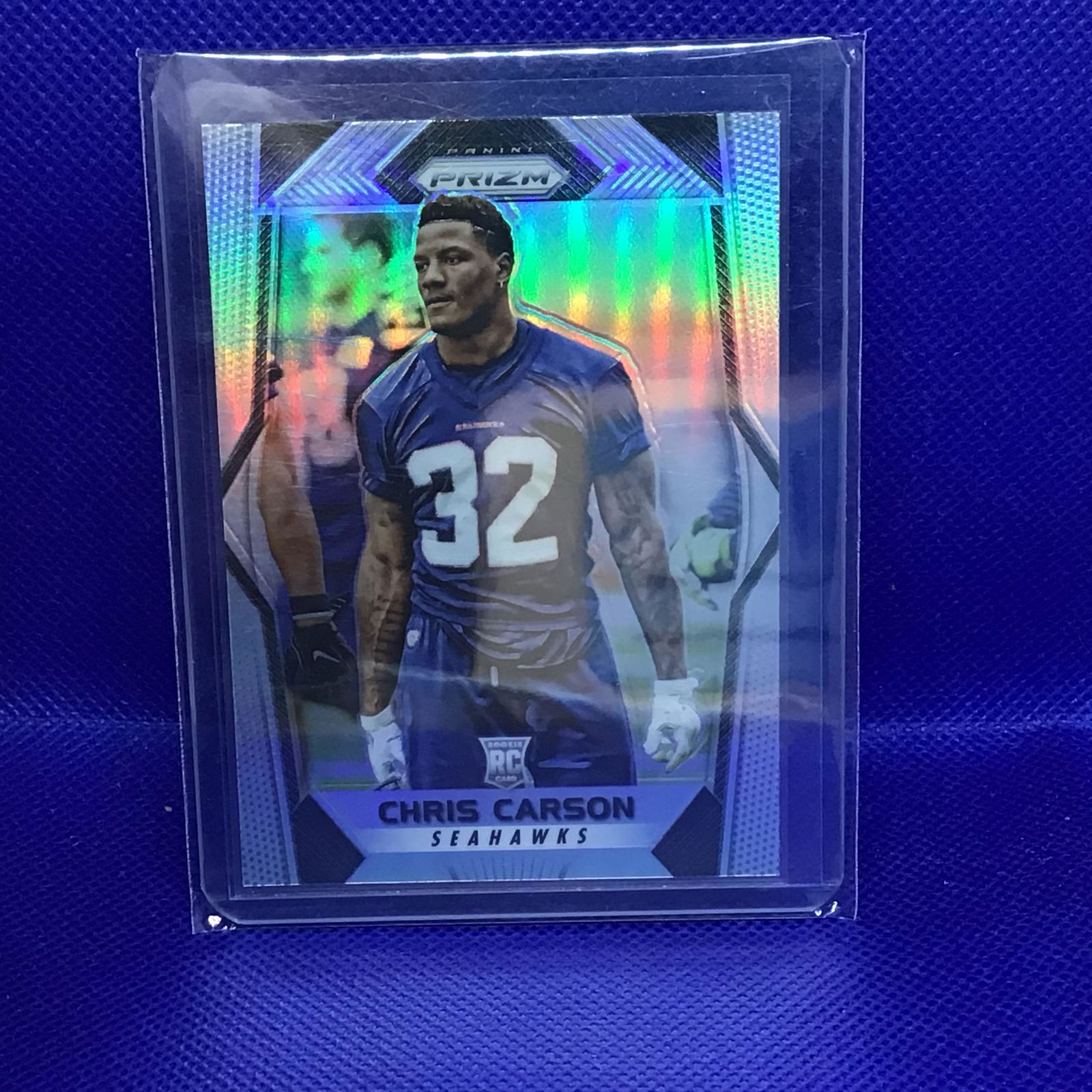 Chris Carson Panini Prizm Silver Rookie (1 of 1)