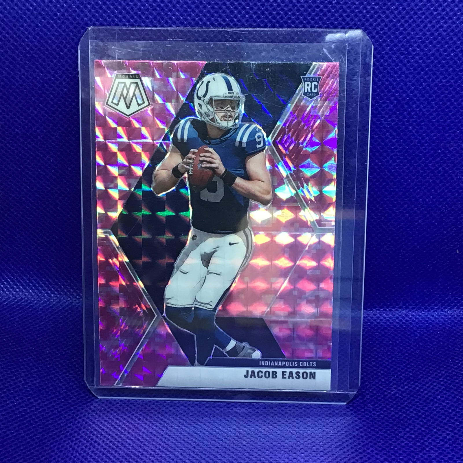 Jacob Eason Panini Pink Mosaic Rookie (1 of 1)