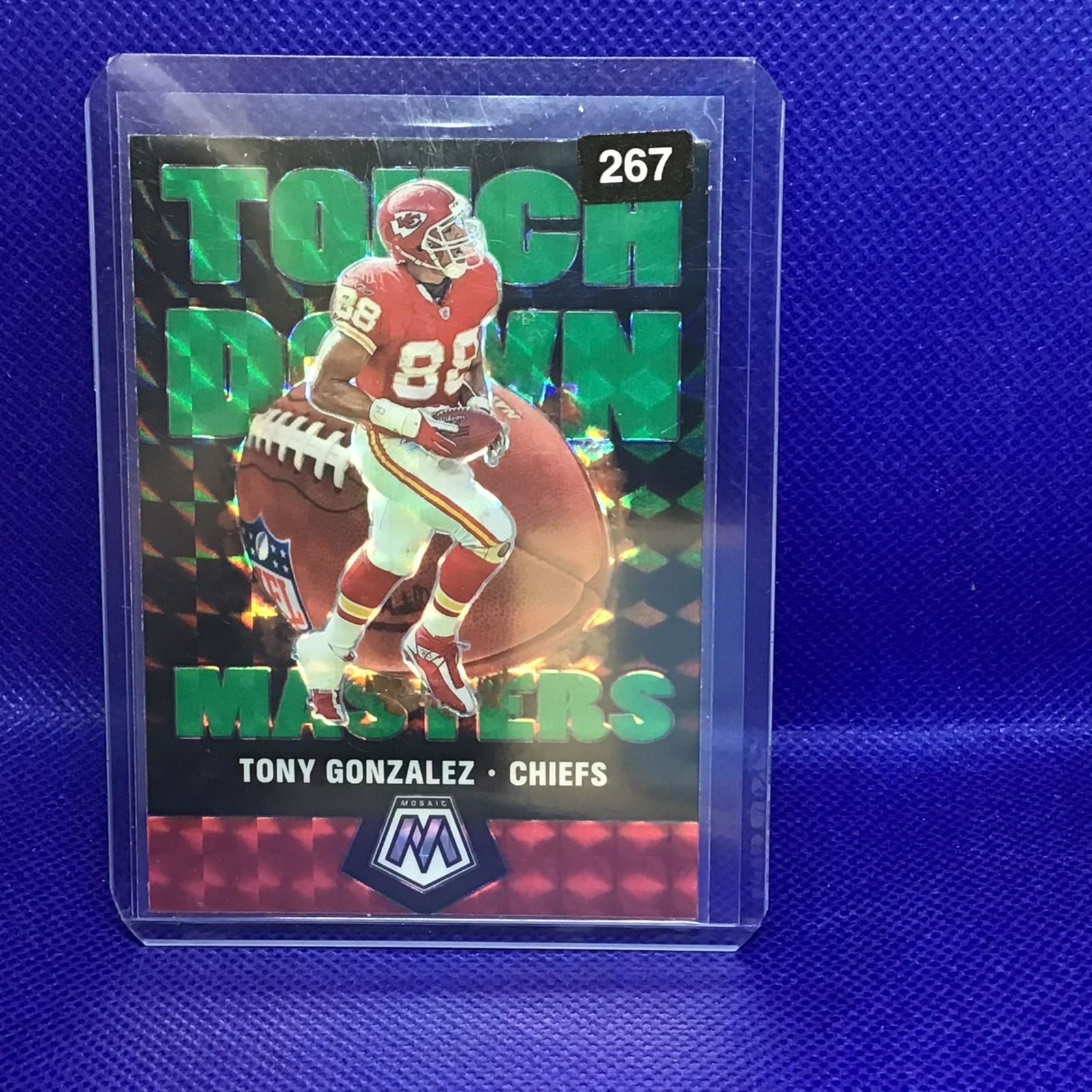 Tony Gonzalez Panini Mosaic Touchdown Masters Green (1 of 1)