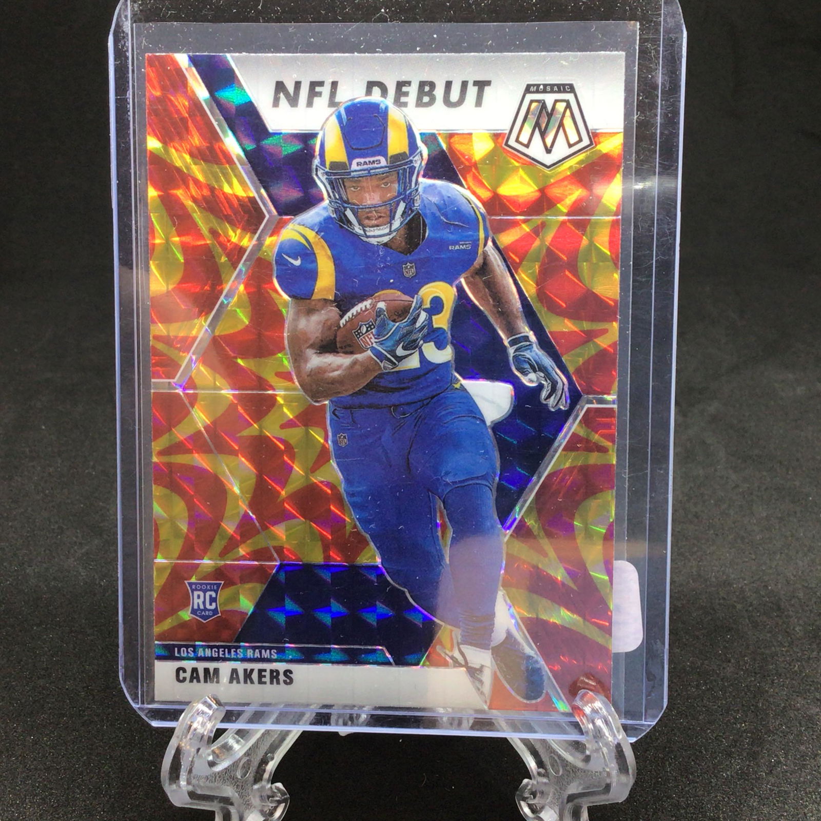 Cam Akers Panini Mosaic NFL Debut Refractor Rookie (1 of 1)